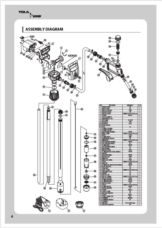 Tera Pump 20010 TREDRUM-T - Electric Drum Pump Telescopic