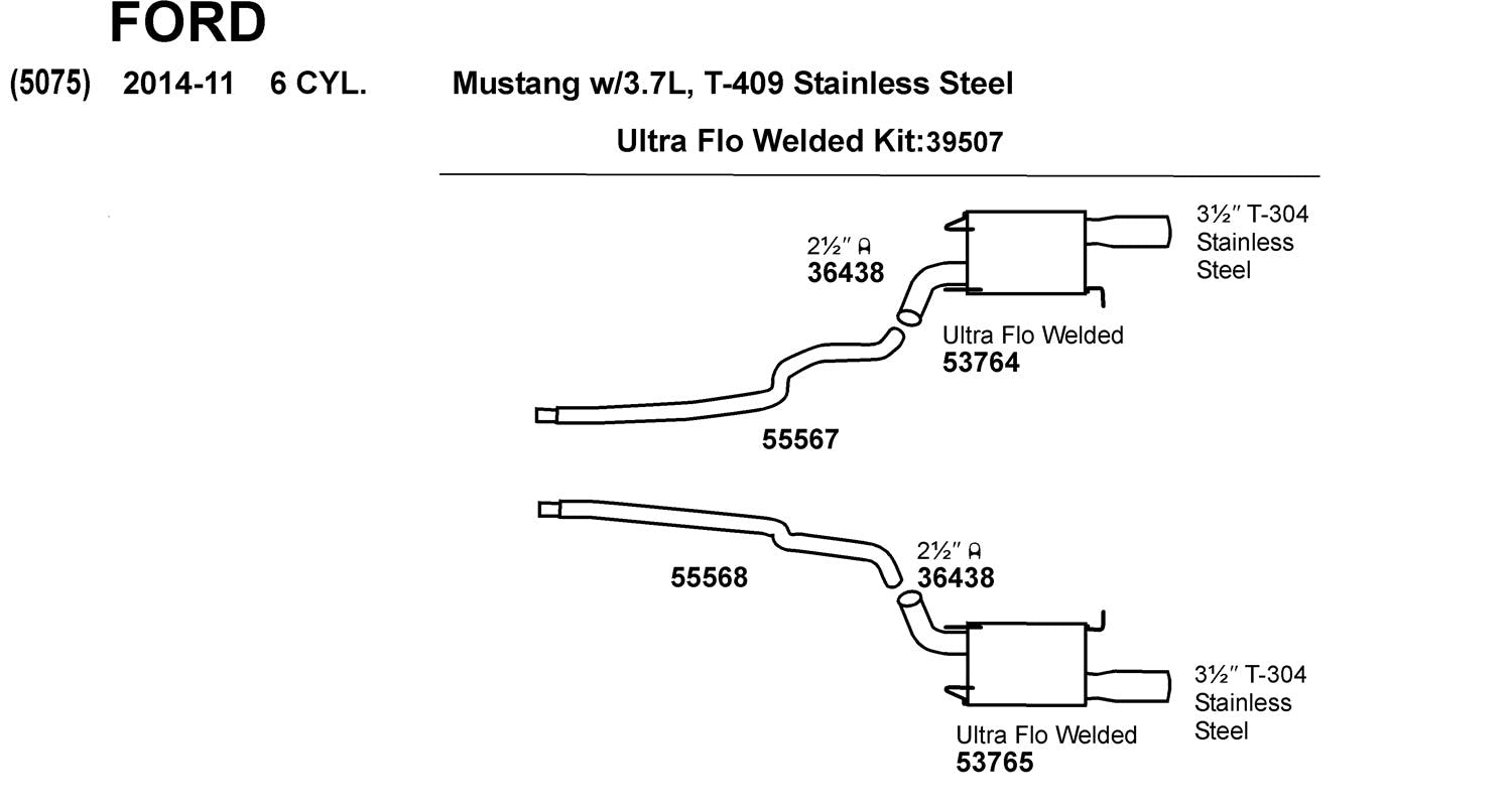 Dynomax 39507 Dynomax Ultra Flo Welded Dual System