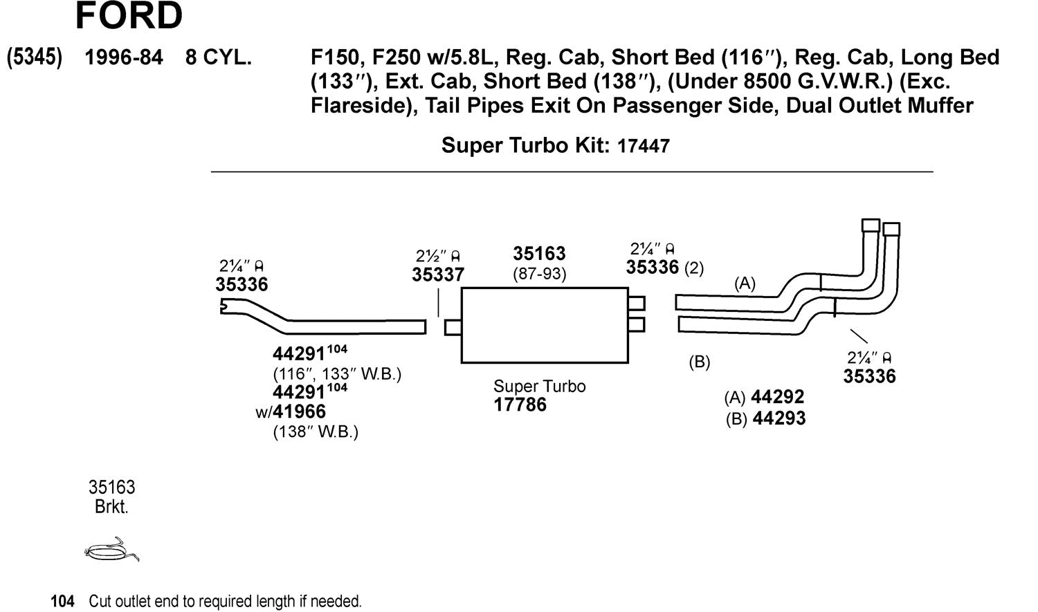 Dynomax 44292 Dynomax Tail Pipe