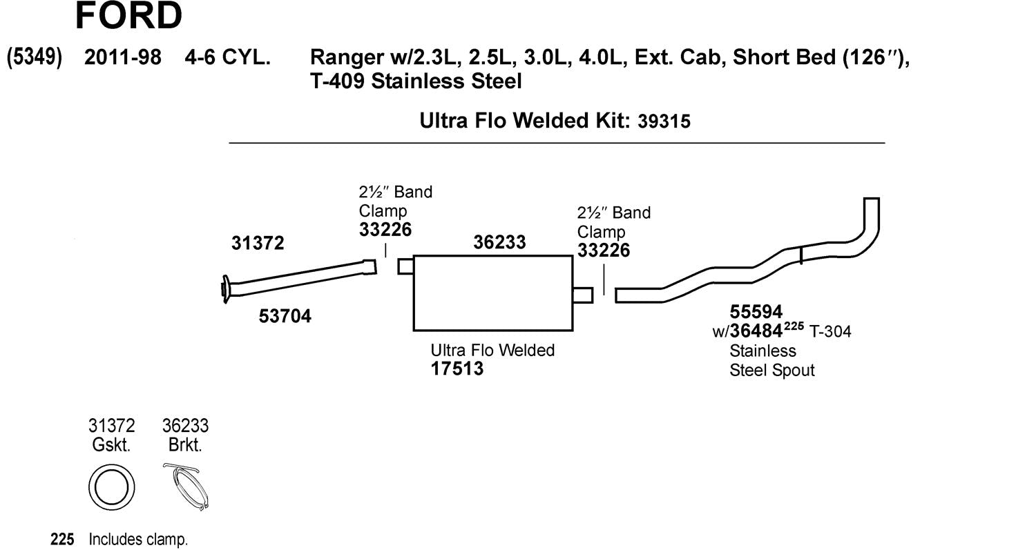 Dynomax 17513 Dynomax Ultra Flo Welded Universal Muffler
