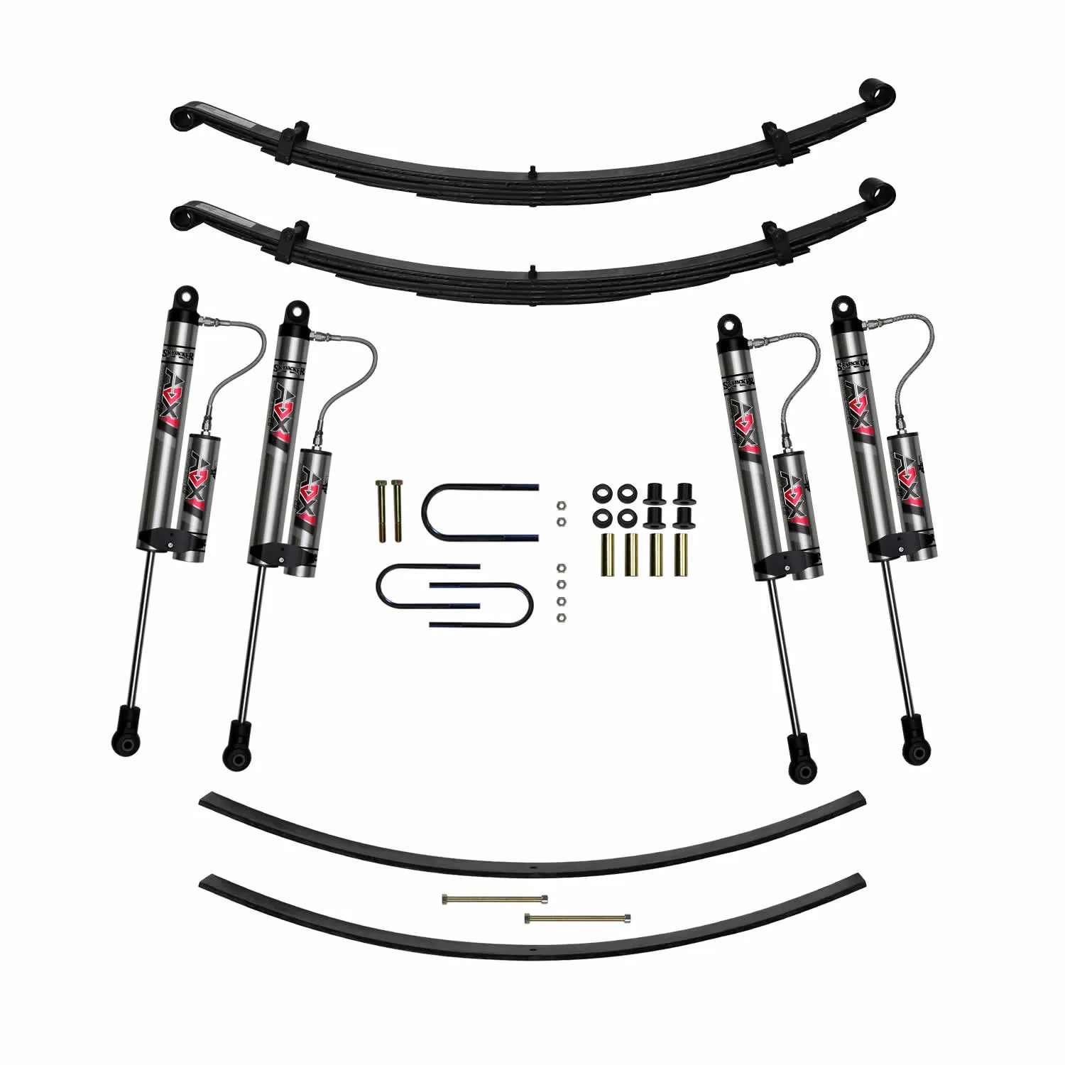 Skyjacker 4 In. Suspension Lift Kit With ADX 2.0 Remote Reservoir Shocks.