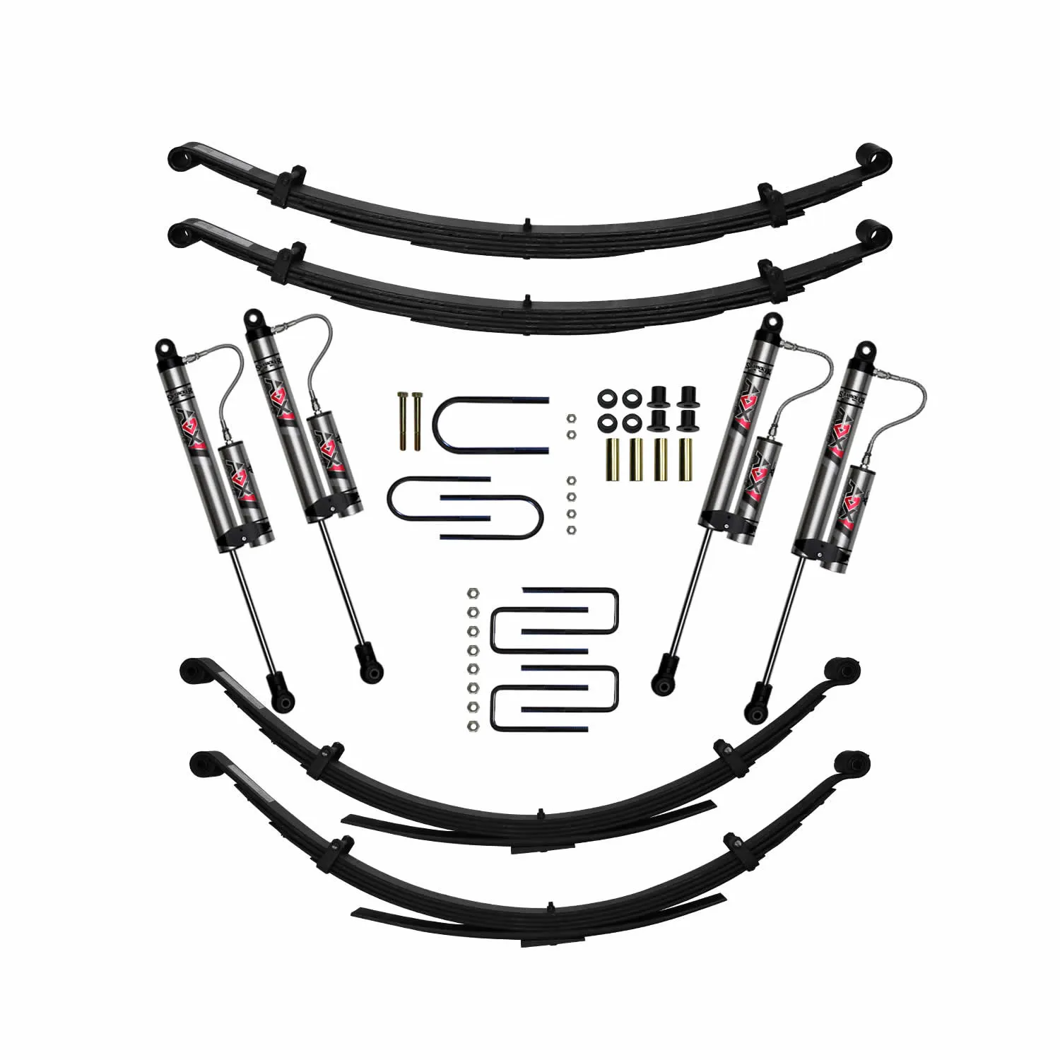 Skyjacker 4 In. Suspension Lift System With ADX 2.0 Remote Reservoir Shocks.