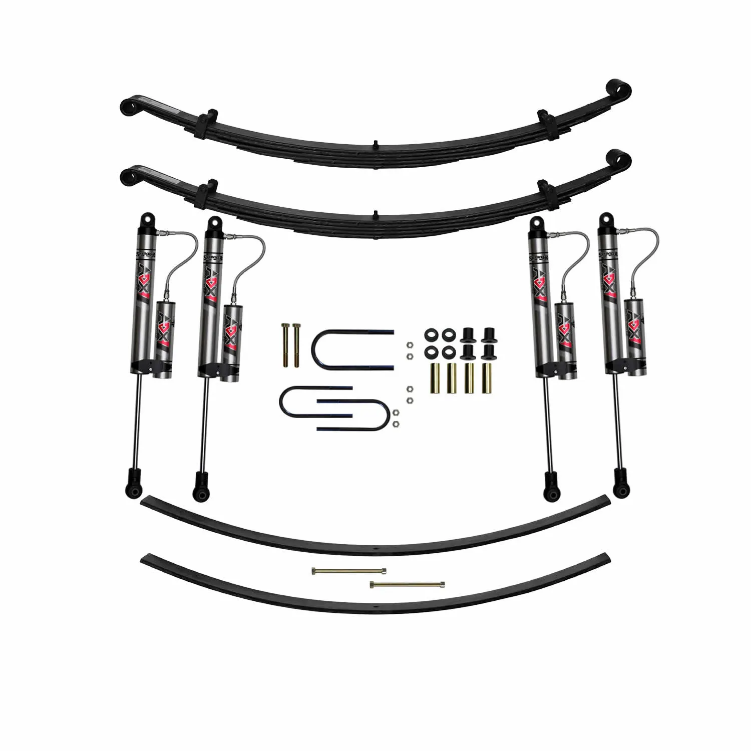 Skyjacker 4 In. Suspension Lift Kit With ADX 2.0 Remote Reservoir Shocks.