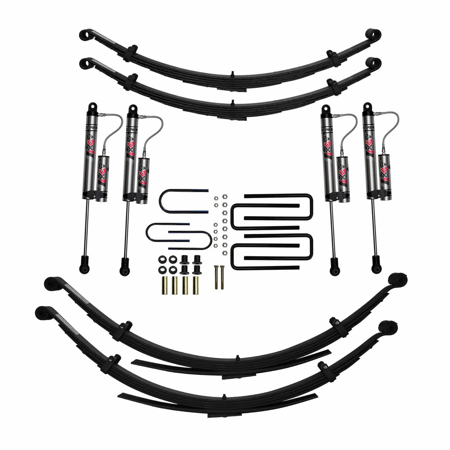 Skyjacker 4 In. Suspension Lift System With ADX 2.0 Remote Reservoir Shocks.