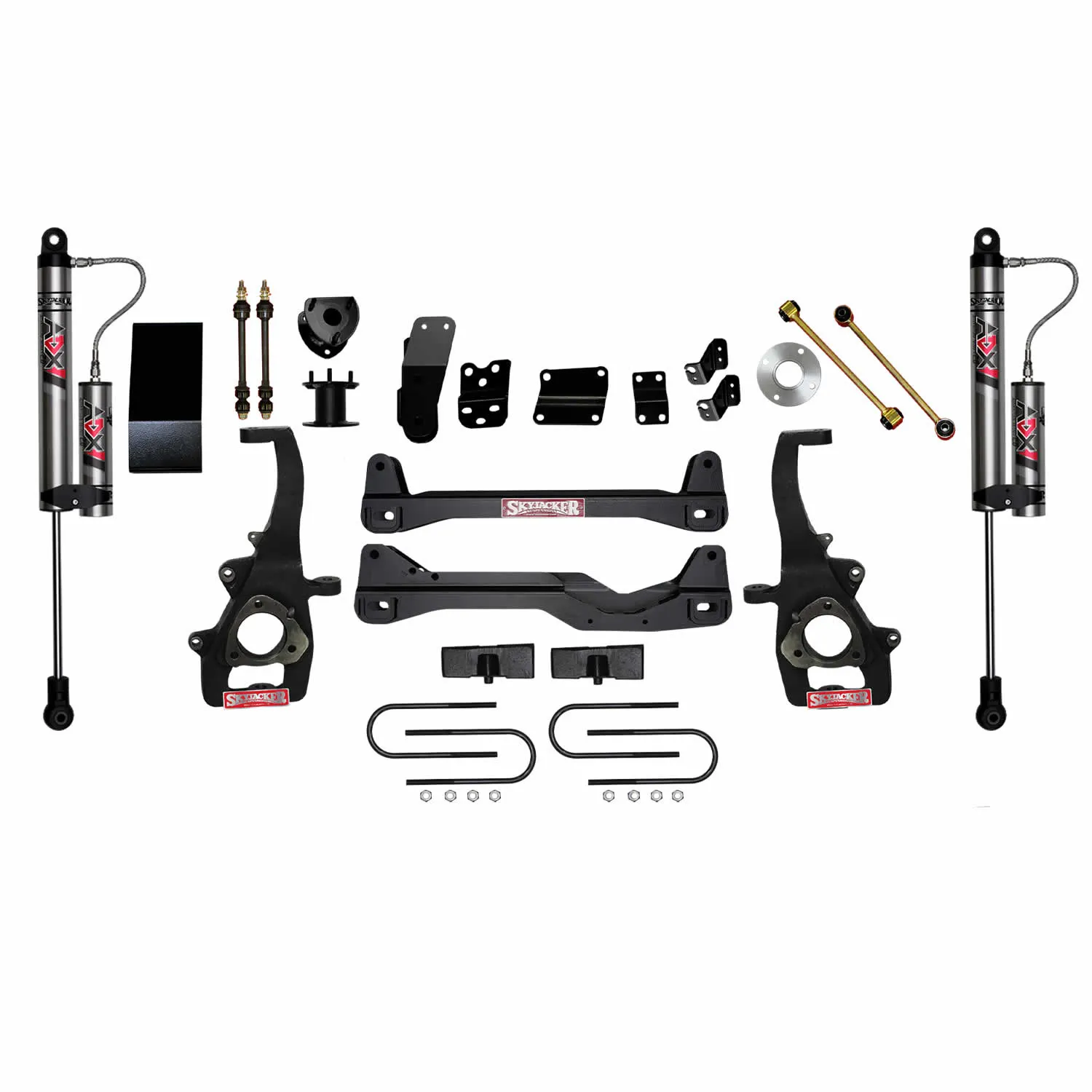 Skyjacker 4 In. Suspension Lift Kit With ADX 2.0 Remote Reservoir Shocks.