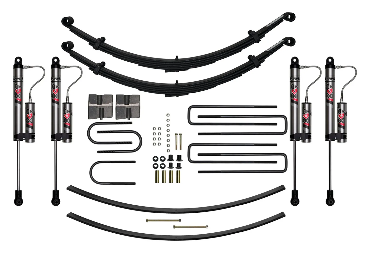 Skyjacker 8 In. Suspension Lift Kit With ADX 2.0 Remote Reservoir Shocks.