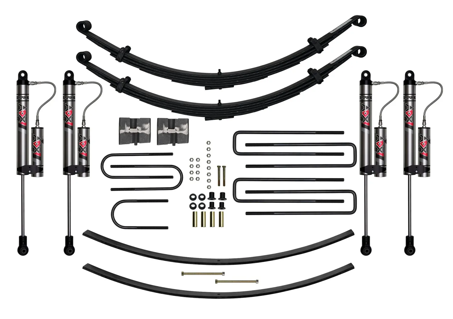 Skyjacker 8 In. Suspension Lift Kit With ADX 2.0 Remote Reservoir Shocks.