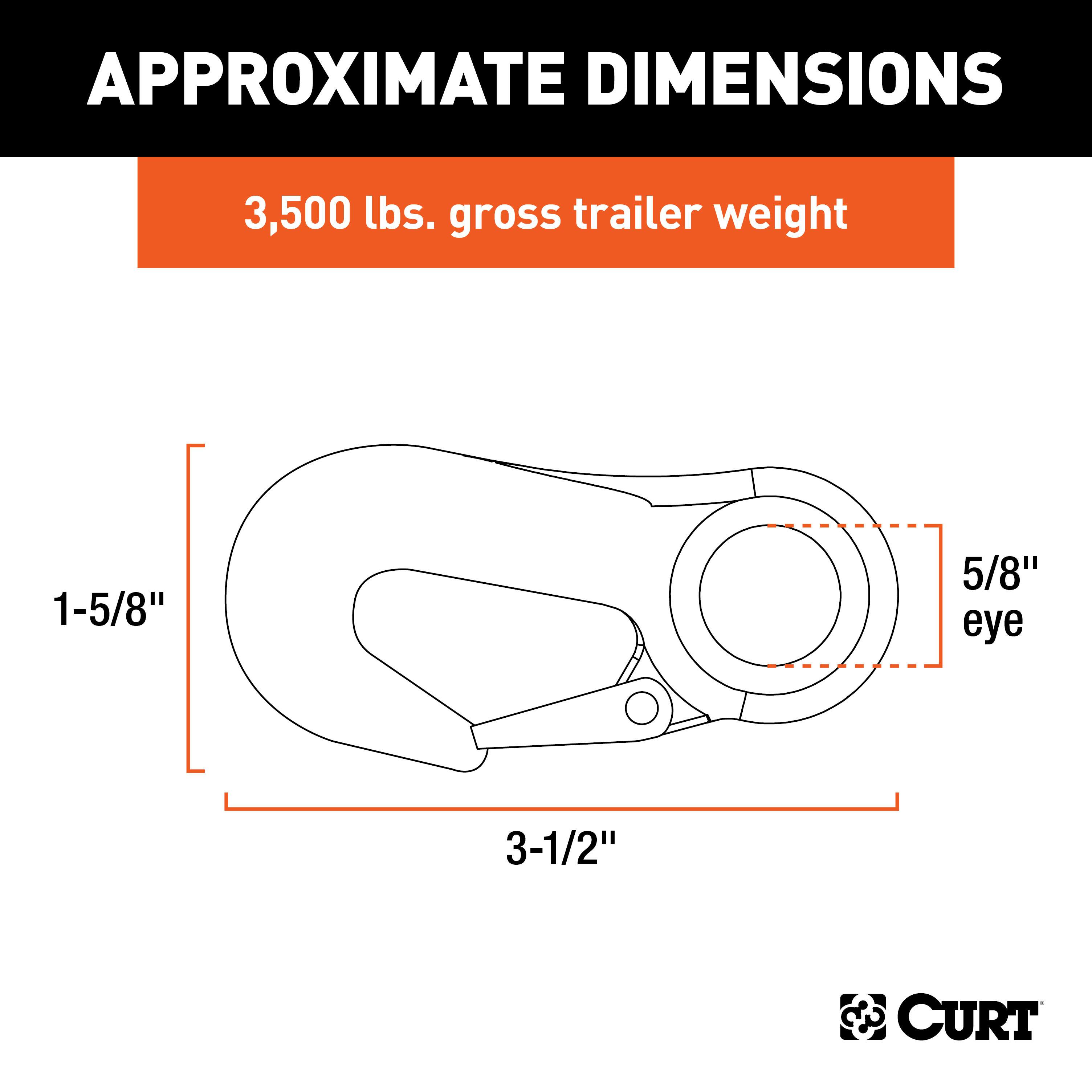 CURT Snap Hook with 5/8-inEye (3,500-lb)