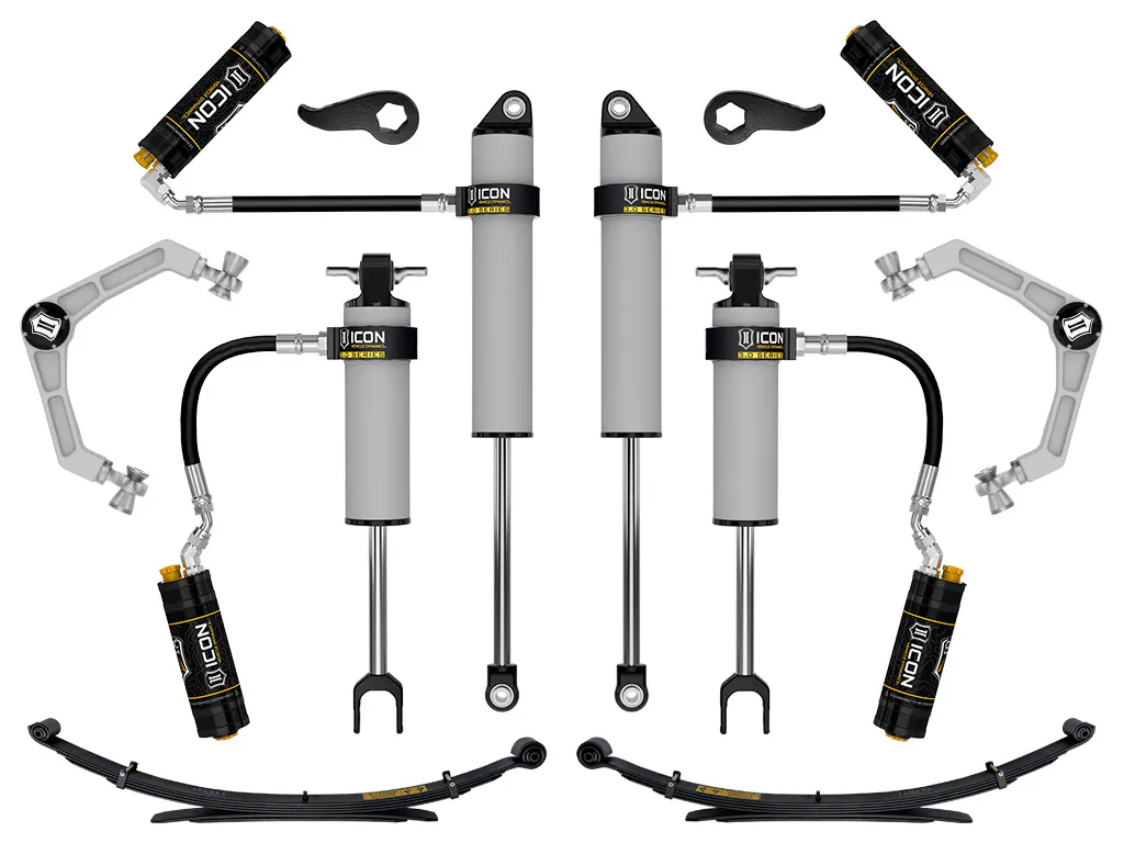 ICON Vehicle Dynamics 20-26 GM 2500/3500 HD 2-3.5" LIFT STAGE 1 3.0 SUSPENSION SYSTEM BILLET W/ LEAVES