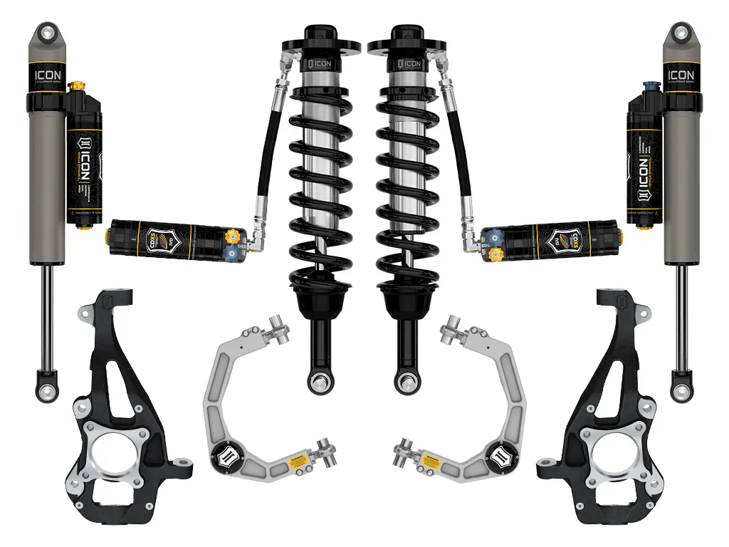 ICON Vehicle Dynamics 21-25 FORD F150 4WD 3.5-4.5" STAGE 4 SUSPENSION SYSTEM BILLET CDXS