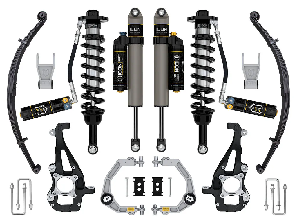 ICON Vehicle Dynamics 21-25 FORD F150 4WD 3.5-4.5" STAGE 4 SUSPENSION SYSTEM BILLET CDXS LEAF PACK