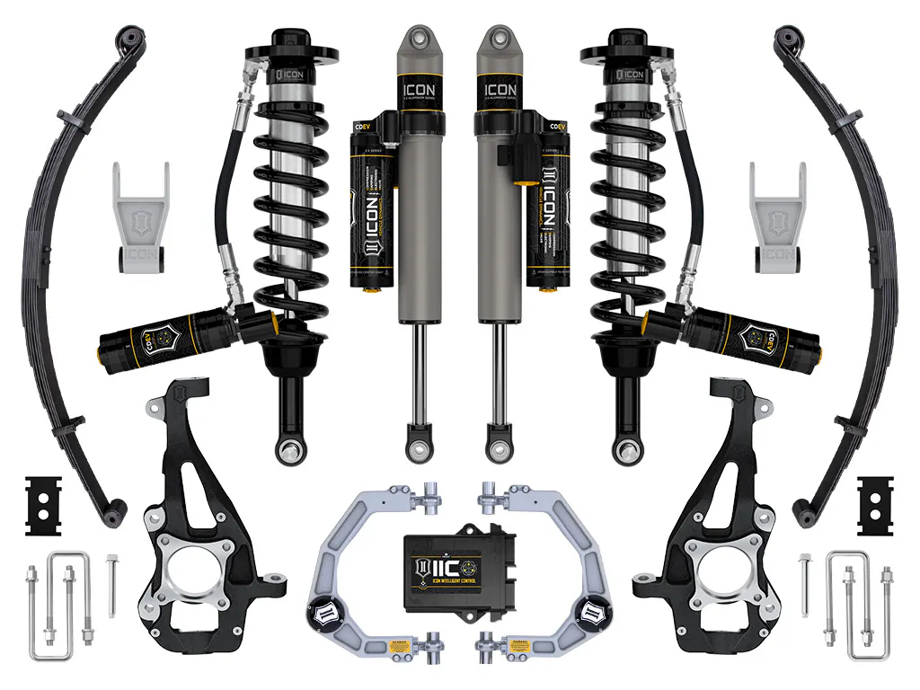 ICON Vehicle Dynamics 21-25 FORD F150 4WD 3.5-4.5" STAGE 5 SUSPENSION SYS BILLET UCA / LEAF PACK