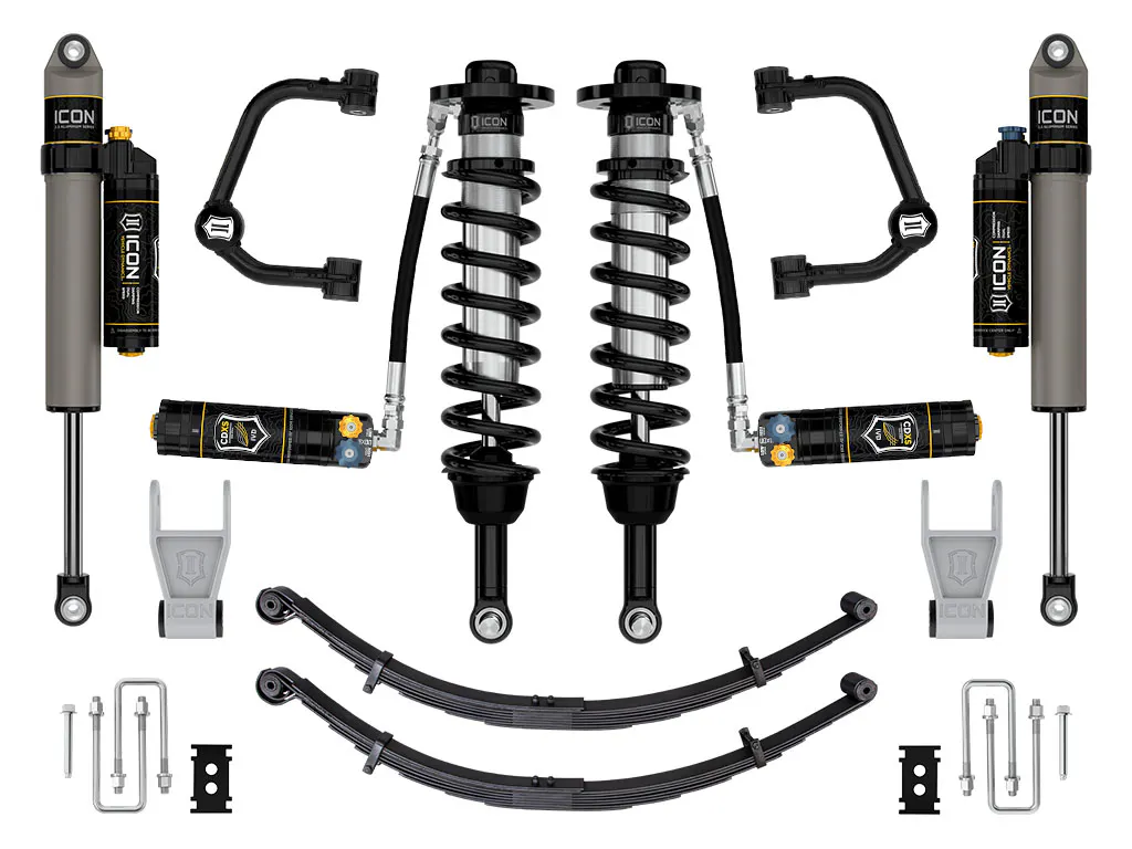 ICON Vehicle Dynamics 21-25 FORD F150 TREMOR 2.5-3" STAGE 4 SUSPENSION SYS TUBULAR CDXS LEAF PACK