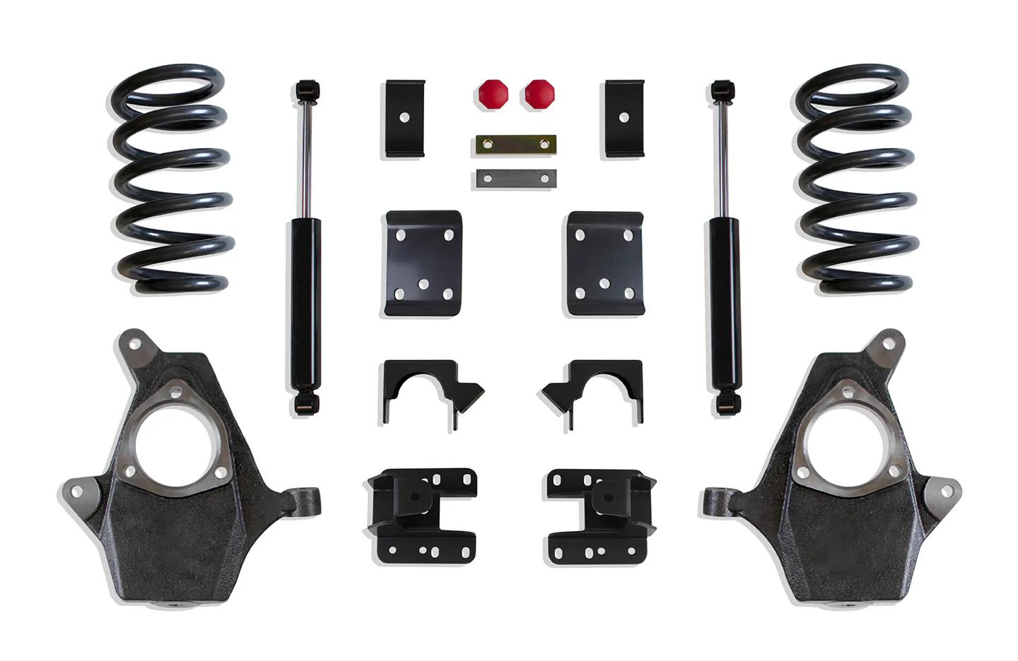MaxTrac Suspension 4"/6" LOWERING KIT (COILS/SPINDLES, SINGLE CAB) (CAST STEEL ARMS)