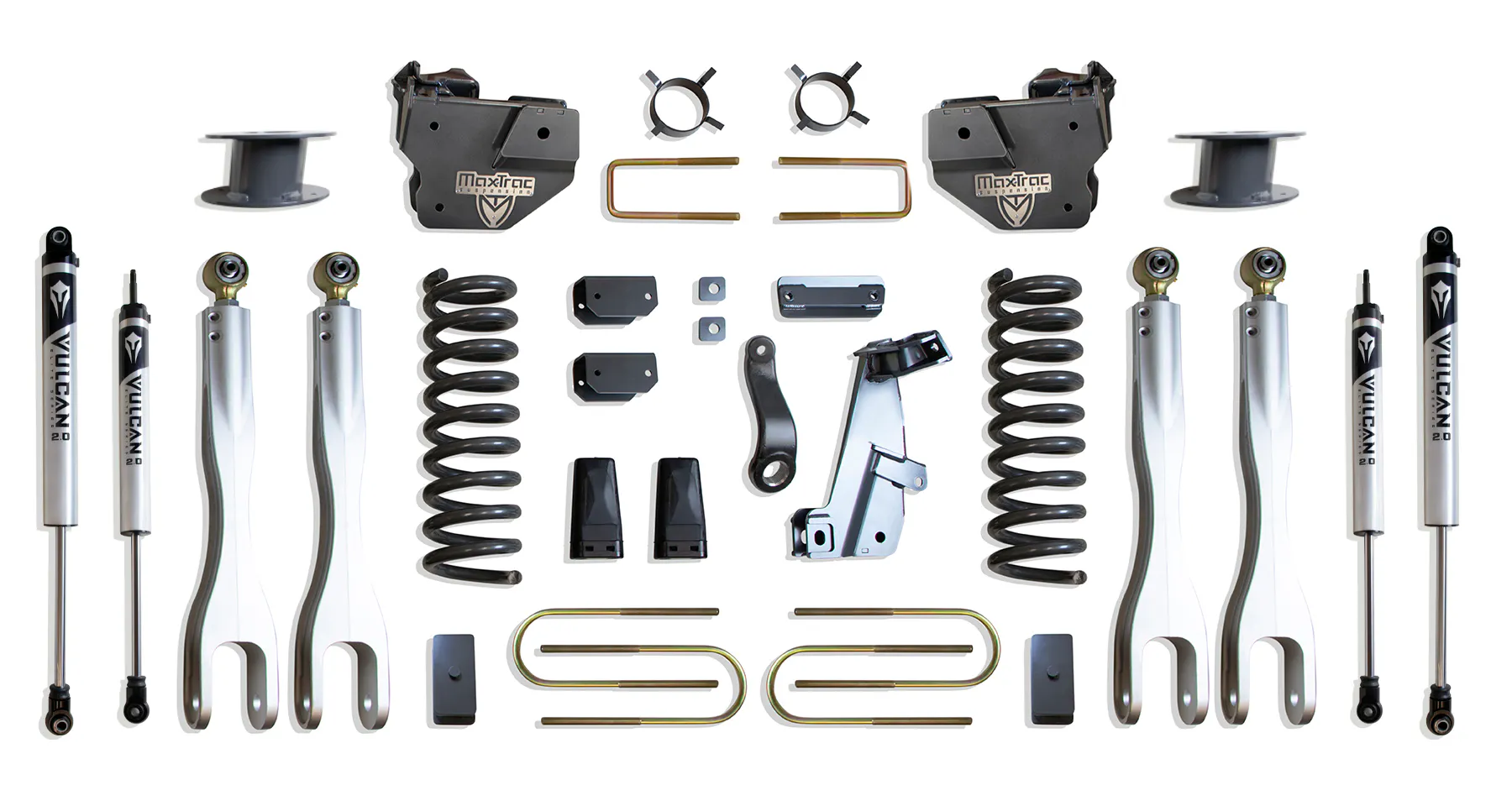 MaxTrac Suspension 6" LIFT KIT W/ 4-LINKS (VULCAN SHOCKS) (FACTORY REAR AIR RIDE)