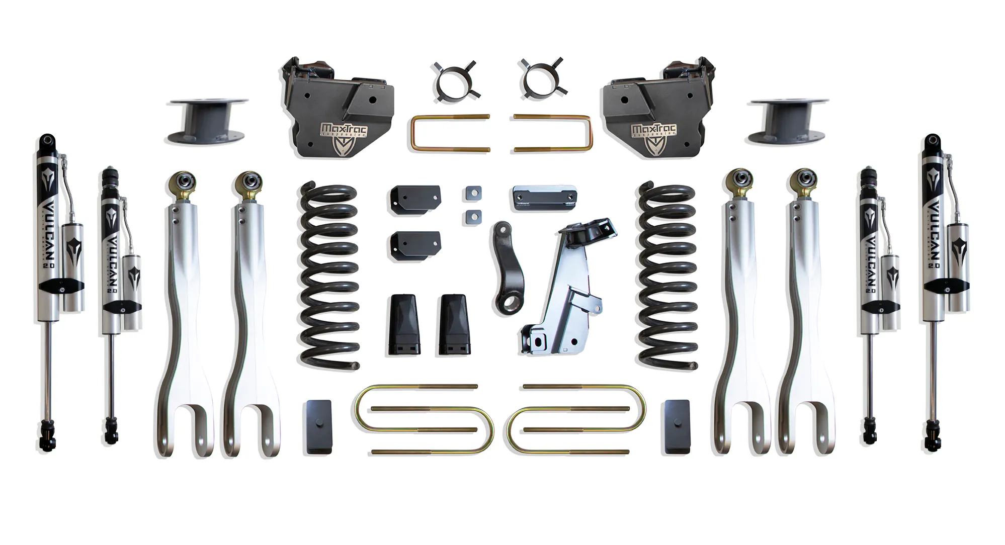 MaxTrac Suspension 6" LIFT KIT W/ 4-LINKS (VULCAN RESERVOIR SHOCKS) (FACTORY REAR AIR RIDE)