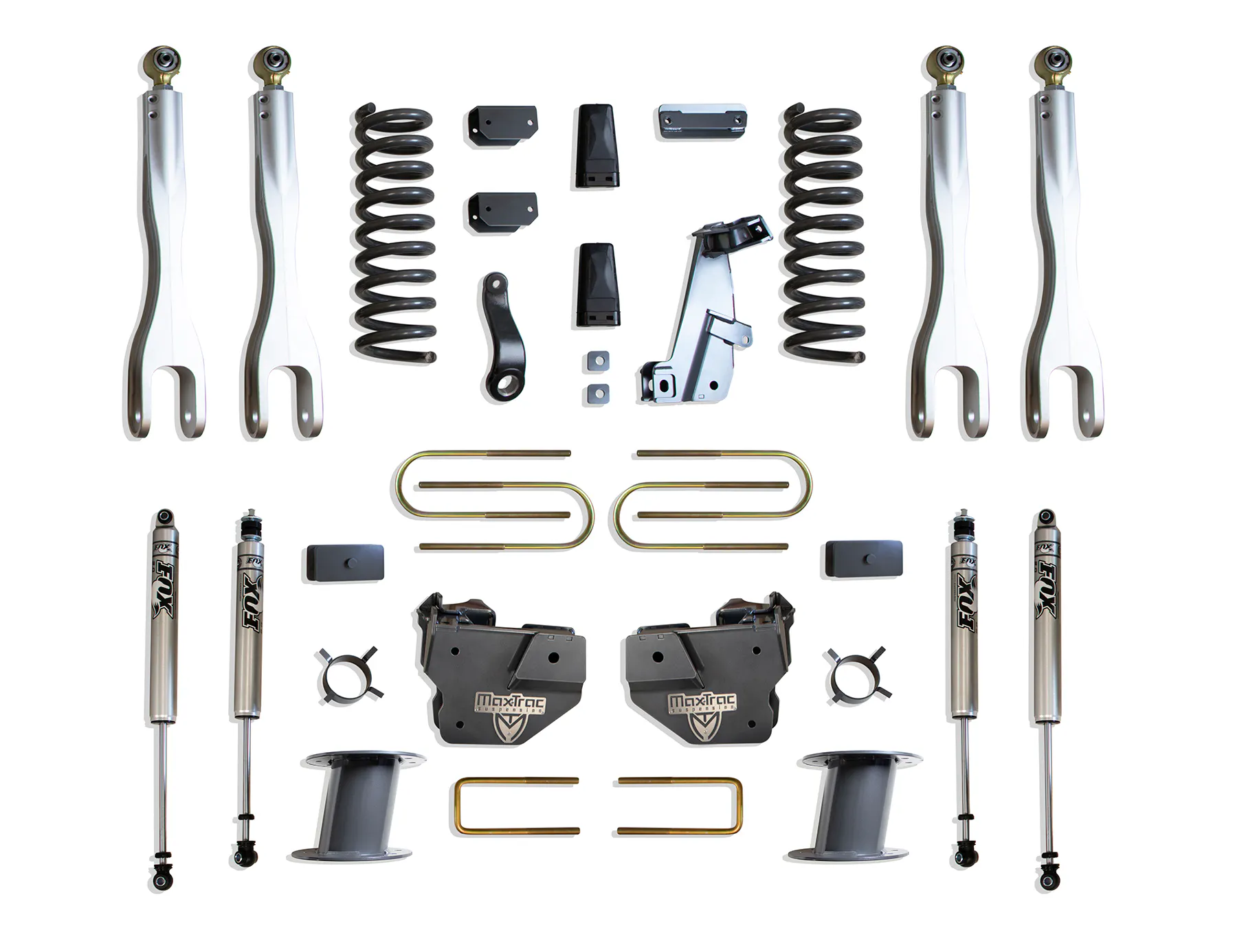 MaxTrac Suspension 8" LIFT KIT W/ 4-LINKS (FOX SHOCKS) (FACTORY REAR AIR RIDE)