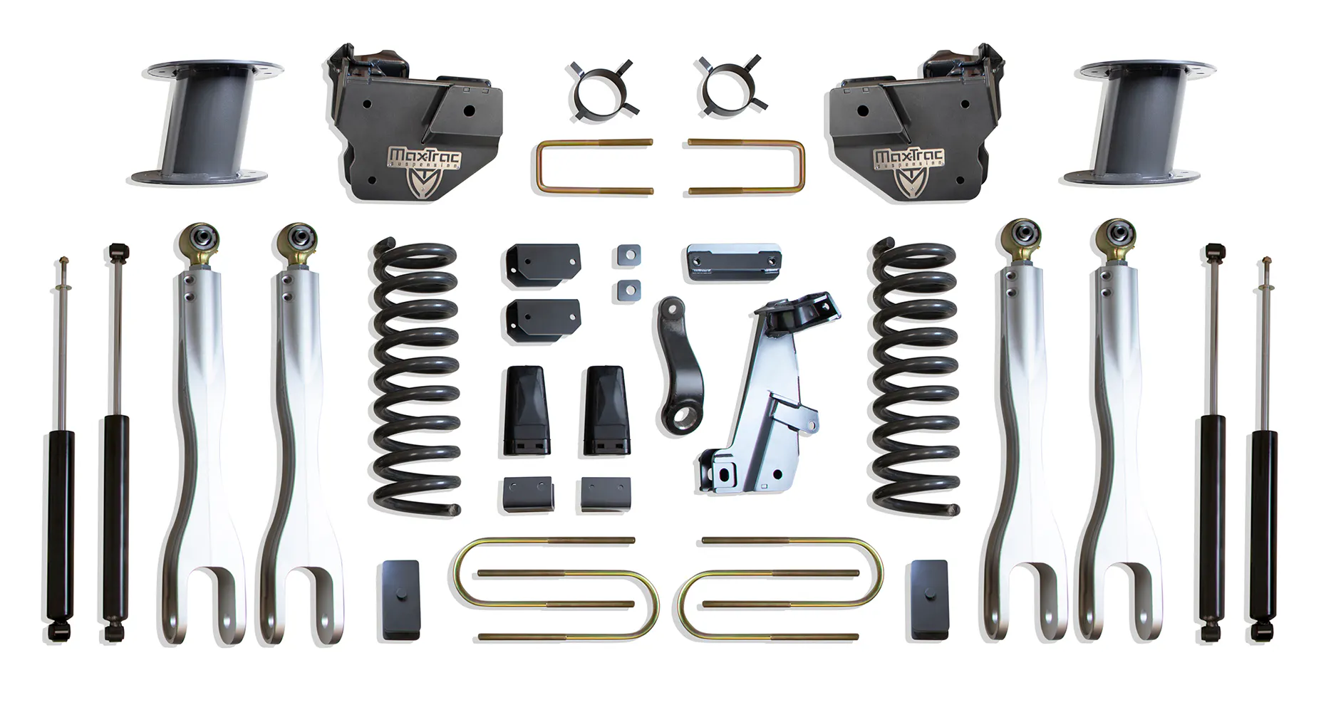 MaxTrac Suspension 8" LIFT KIT W/ 4-LINKS (MAX TRAC SHOCKS) (FACTORY REAR AIR RIDE)