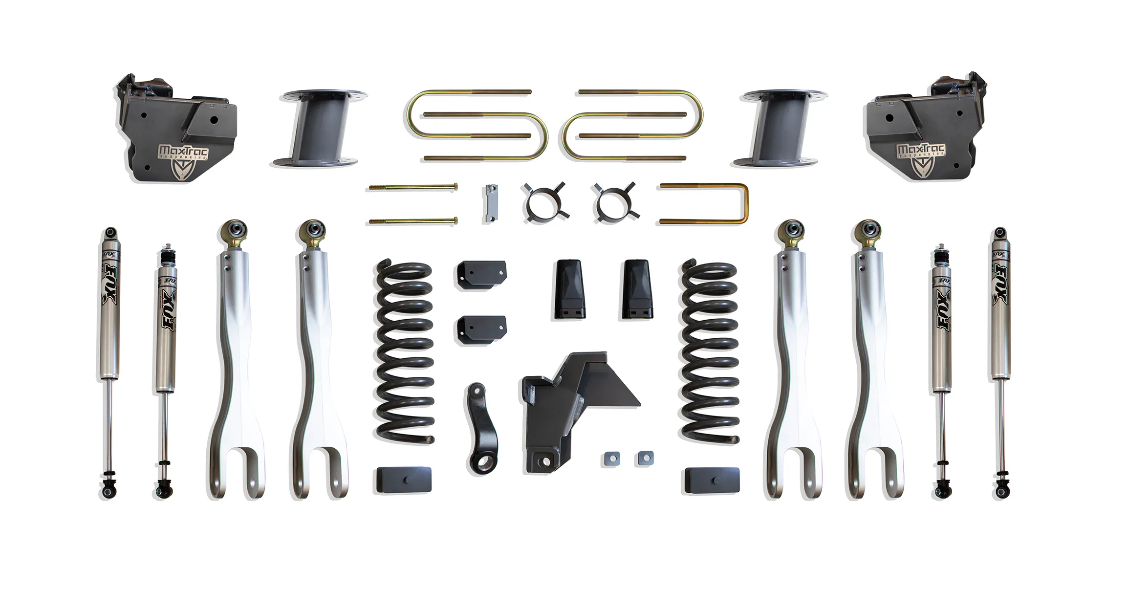 MaxTrac Suspension 8" LIFT KIT W/ 4-LINKS (FOX SHOCKS) (FACTORY REAR AIR RIDE)