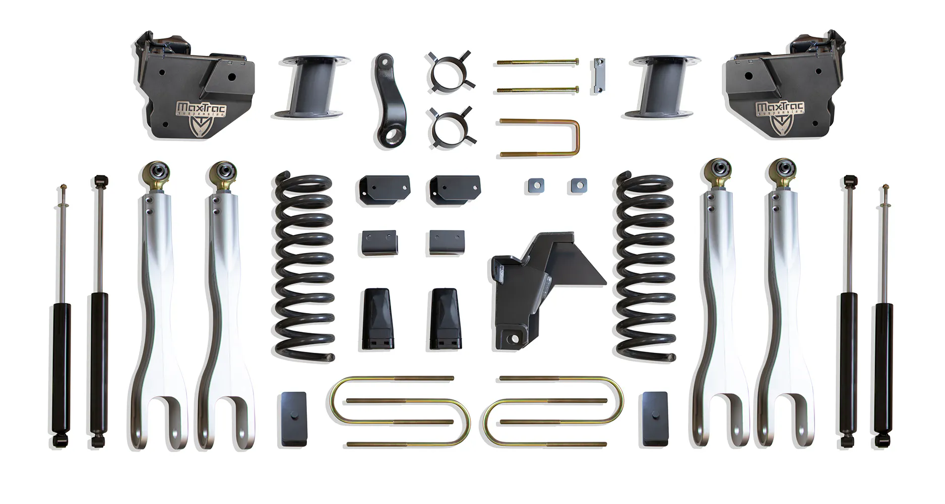 MaxTrac Suspension 8" LIFT KIT W/ 4-LINKS (MAX TRAC SHOCKS) (FACTORY REAR AIR RIDE)