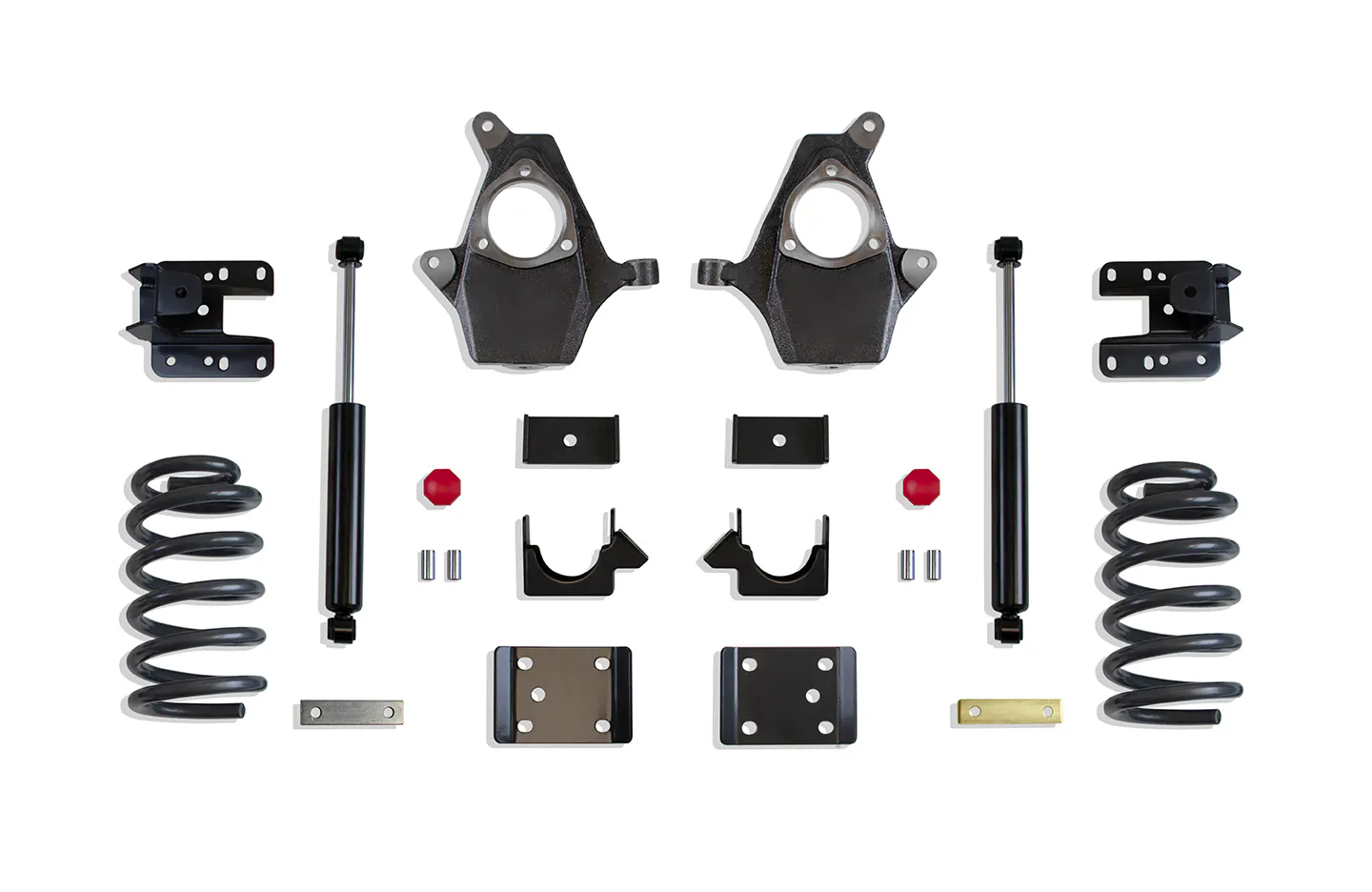 MaxTrac Suspension 3"/5" LOWERING KIT (SPINDLES/COILS, SINGLE CAB, CAST STEEL ARMS)