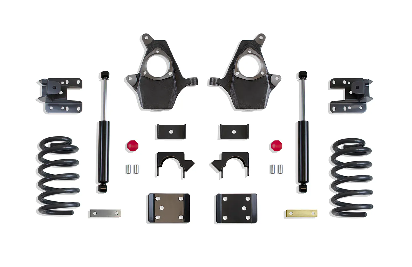 MaxTrac Suspension 4"/6" LOWERING KIT (SPINDLES/COILS, SINGLE CAB, CAST STEEL ARMS)