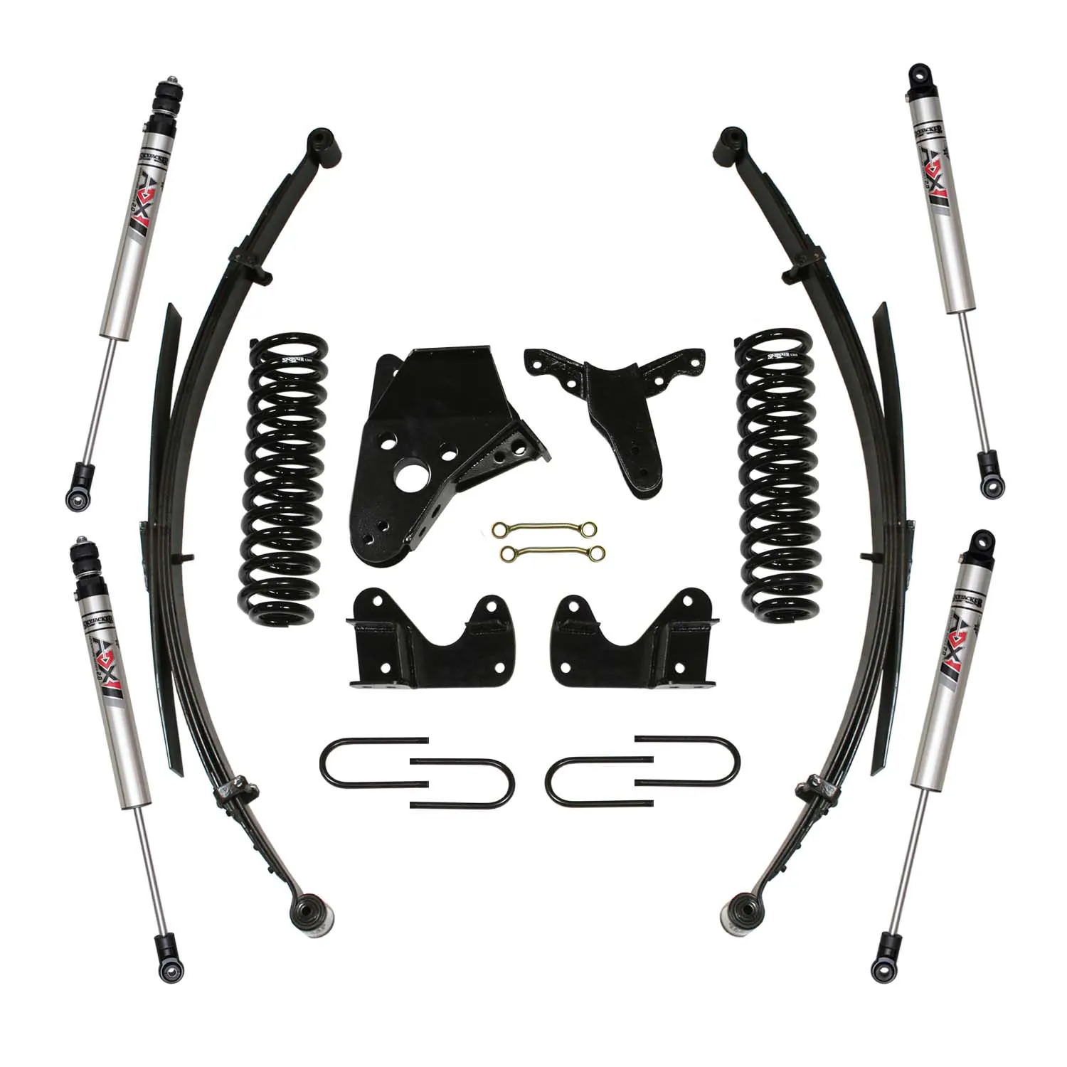 Skyjacker 6 in. Suspension Lift Kit With ADX M2.0 Aluminum Monotube Shocks.