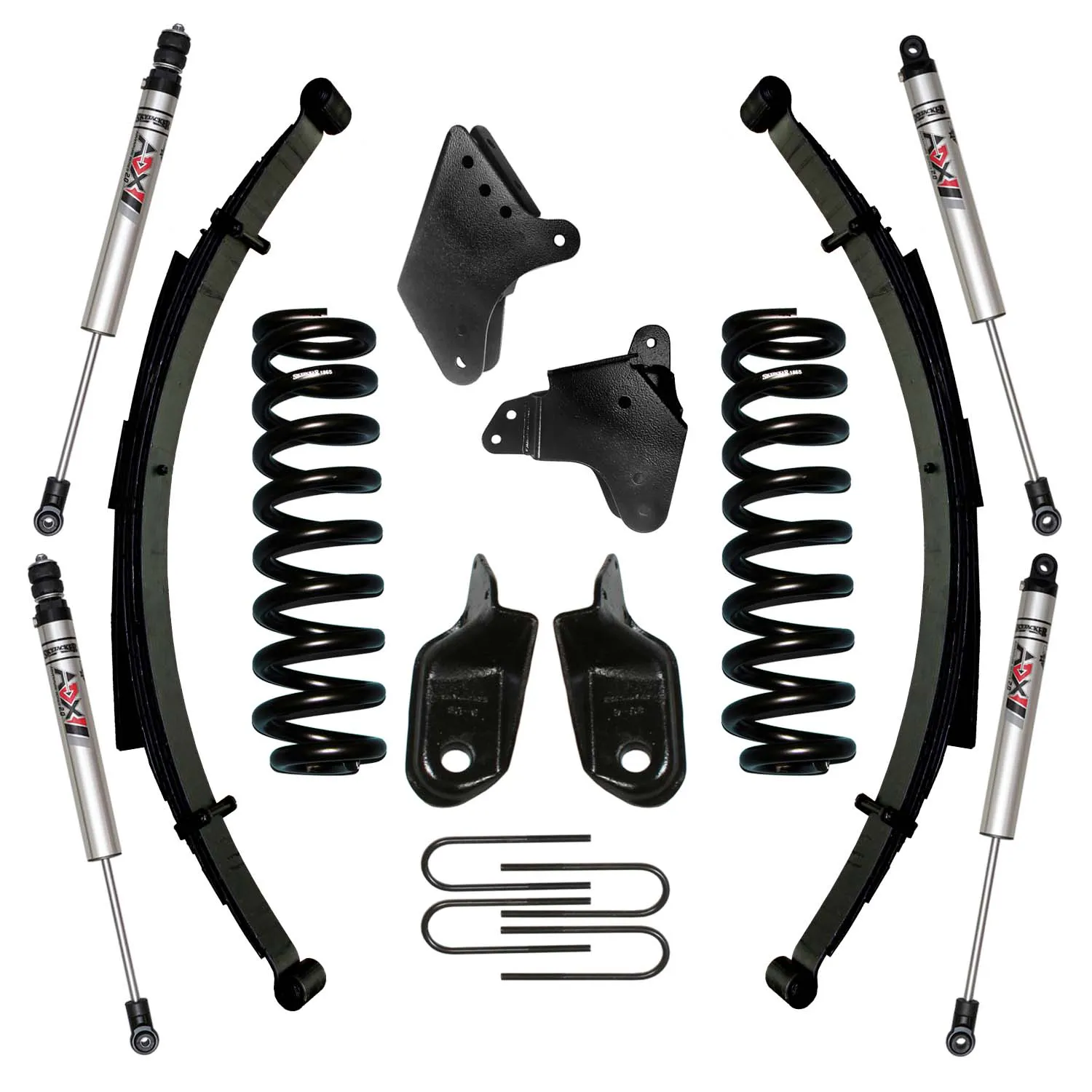 Skyjacker 6 in. Suspension Lift Kit With ADX M2.0 Aluminum Monotube Shocks.
