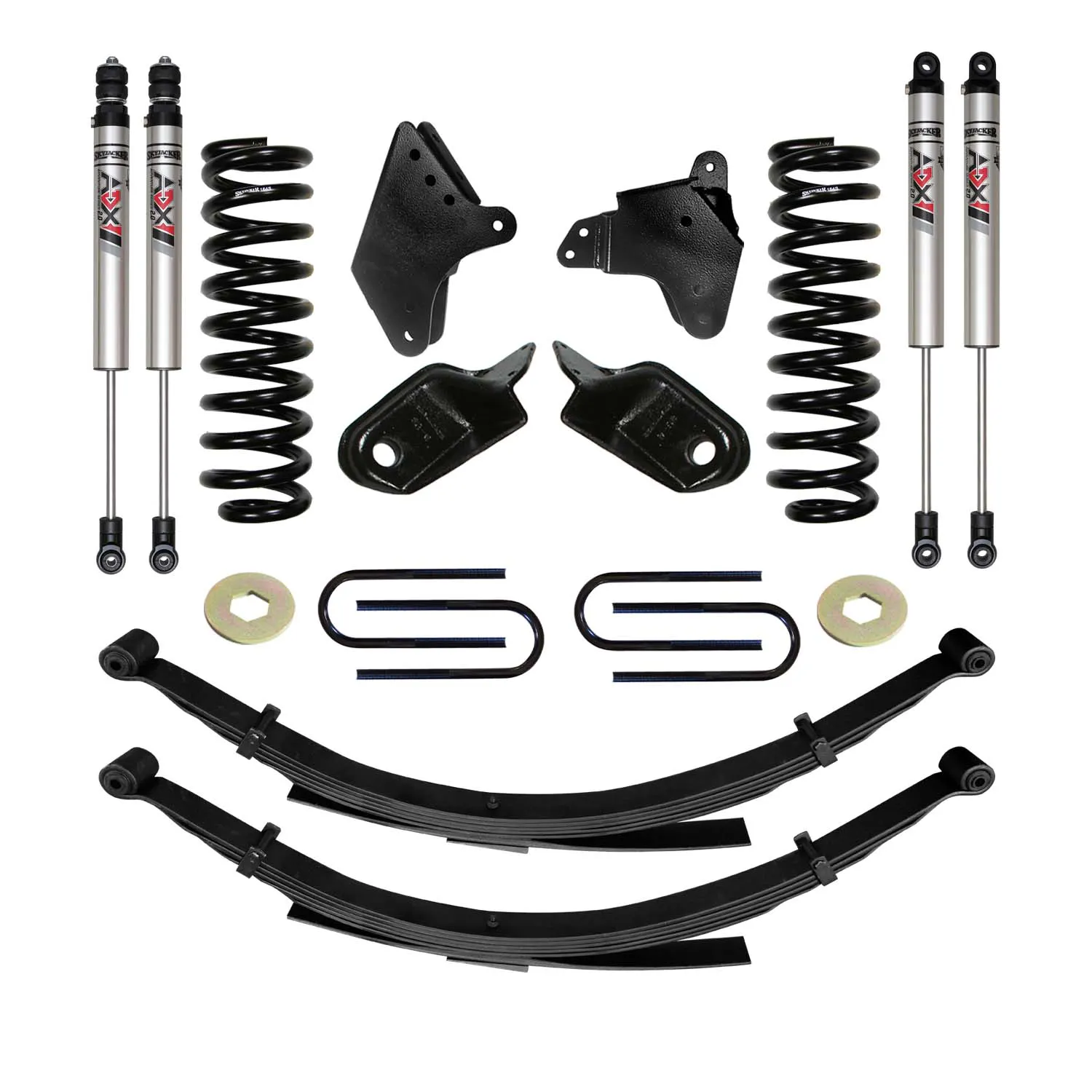 Skyjacker 6 in. Suspension Lift Kit With ADX M2.0 Aluminum Monotube Shocks.