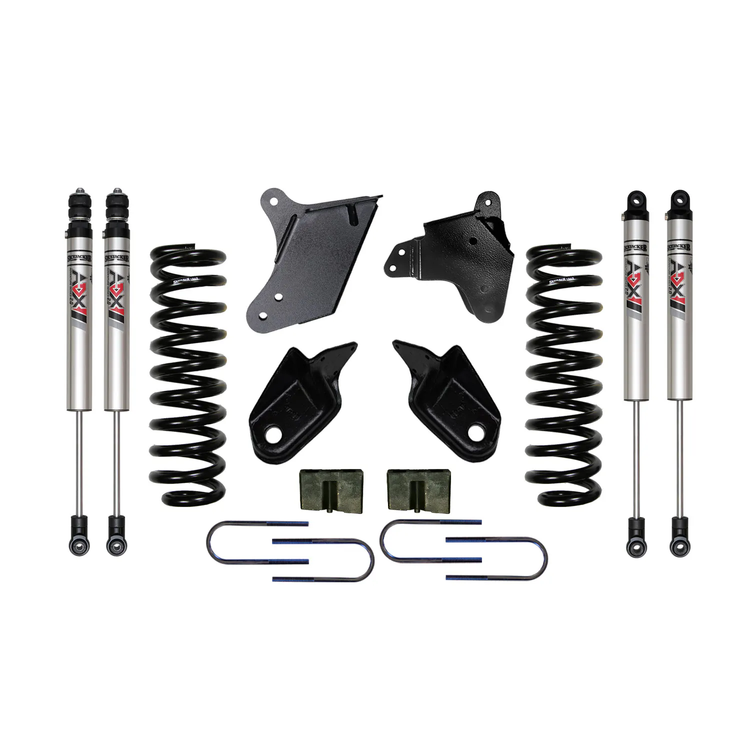Skyjacker 6 in. Suspension Lift Kit With ADX M2.0 Aluminum Monotube Shocks.