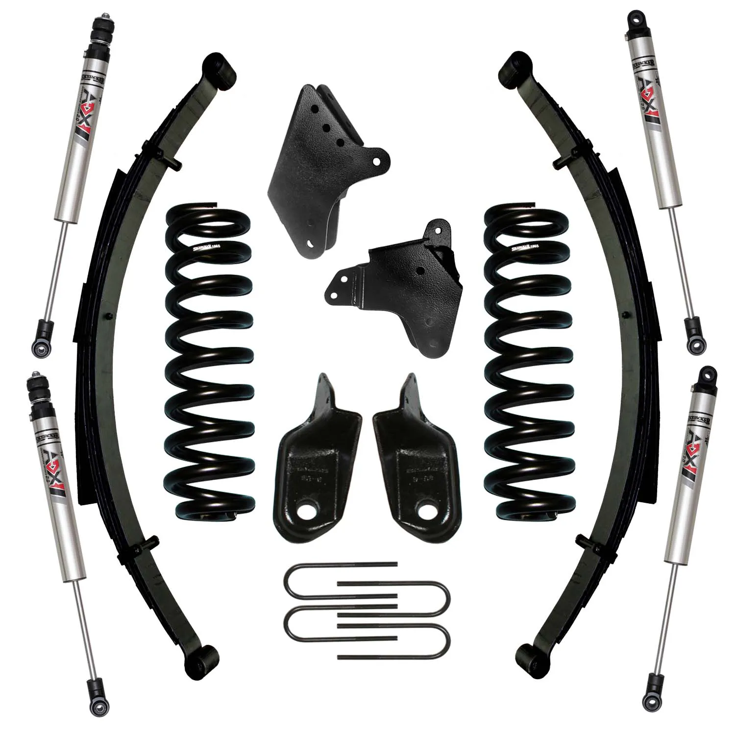 Skyjacker 6 in. Suspension Lift Kit With ADX M2.0 Aluminum Monotube Shocks.