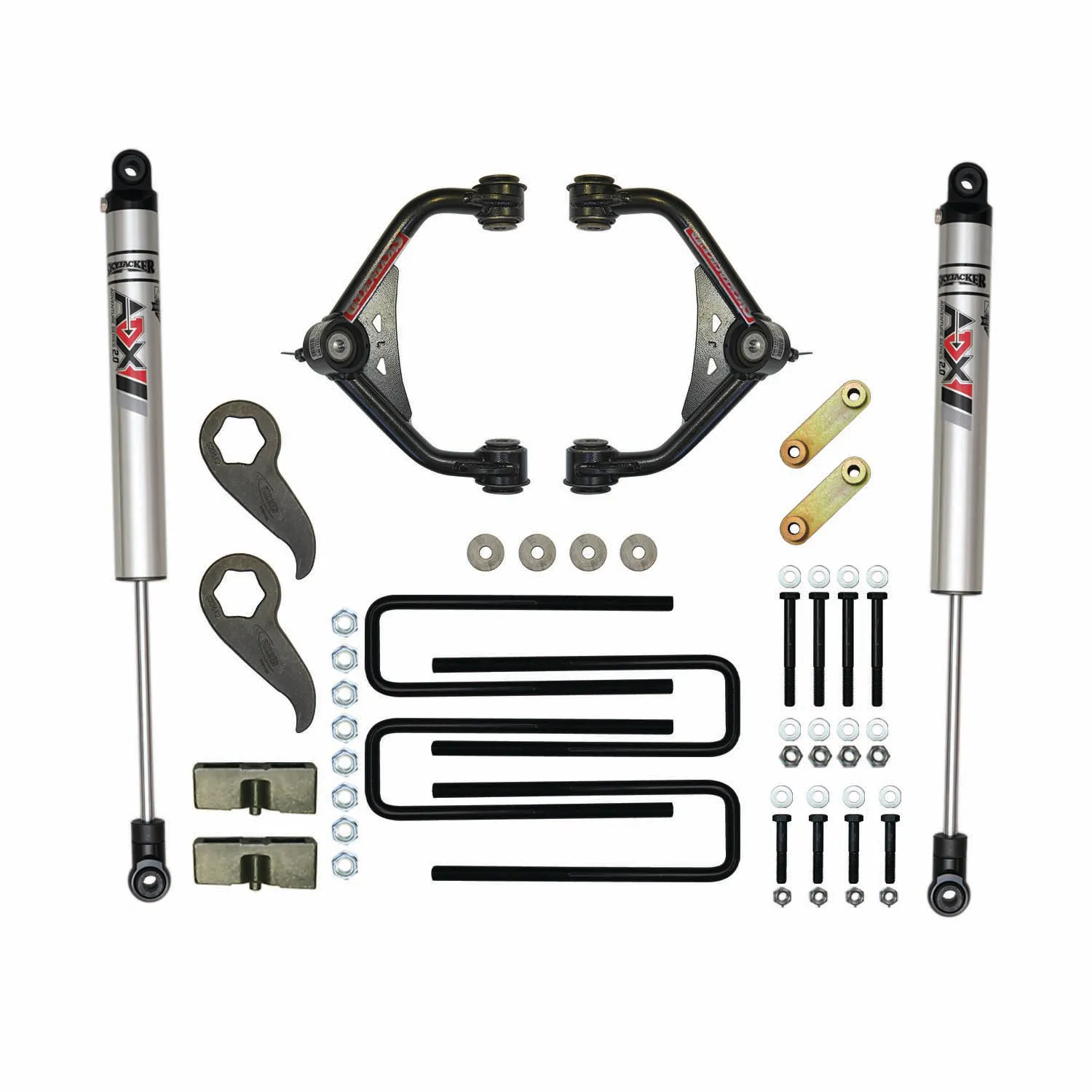Skyjacker 3-3.5 in. Suspension Lift Kit With ADX M2.0 Aluminum Monotube Shocks.