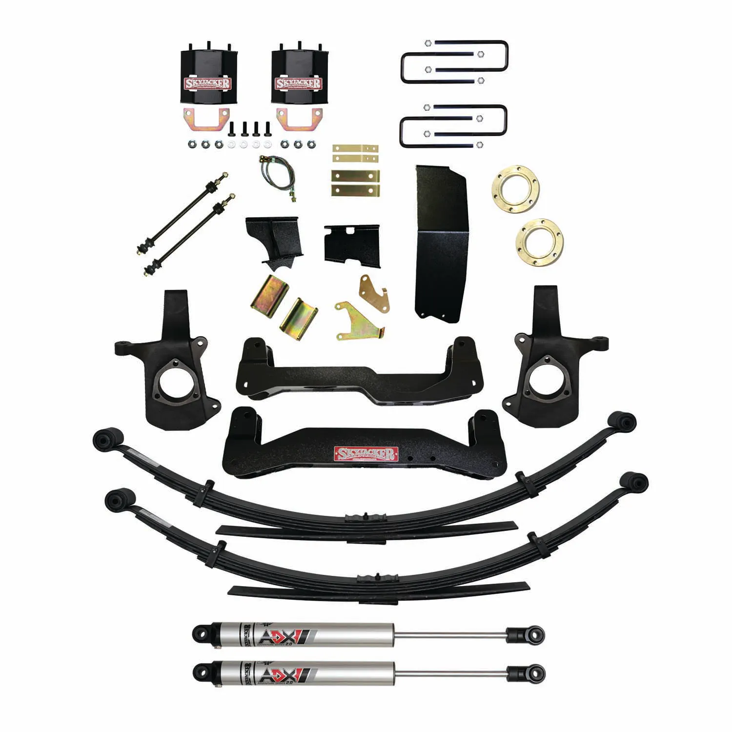 Skyjacker 6-7 in. Suspension Lift kit With ADX M2.0 Aluminum Monotube Shocks.