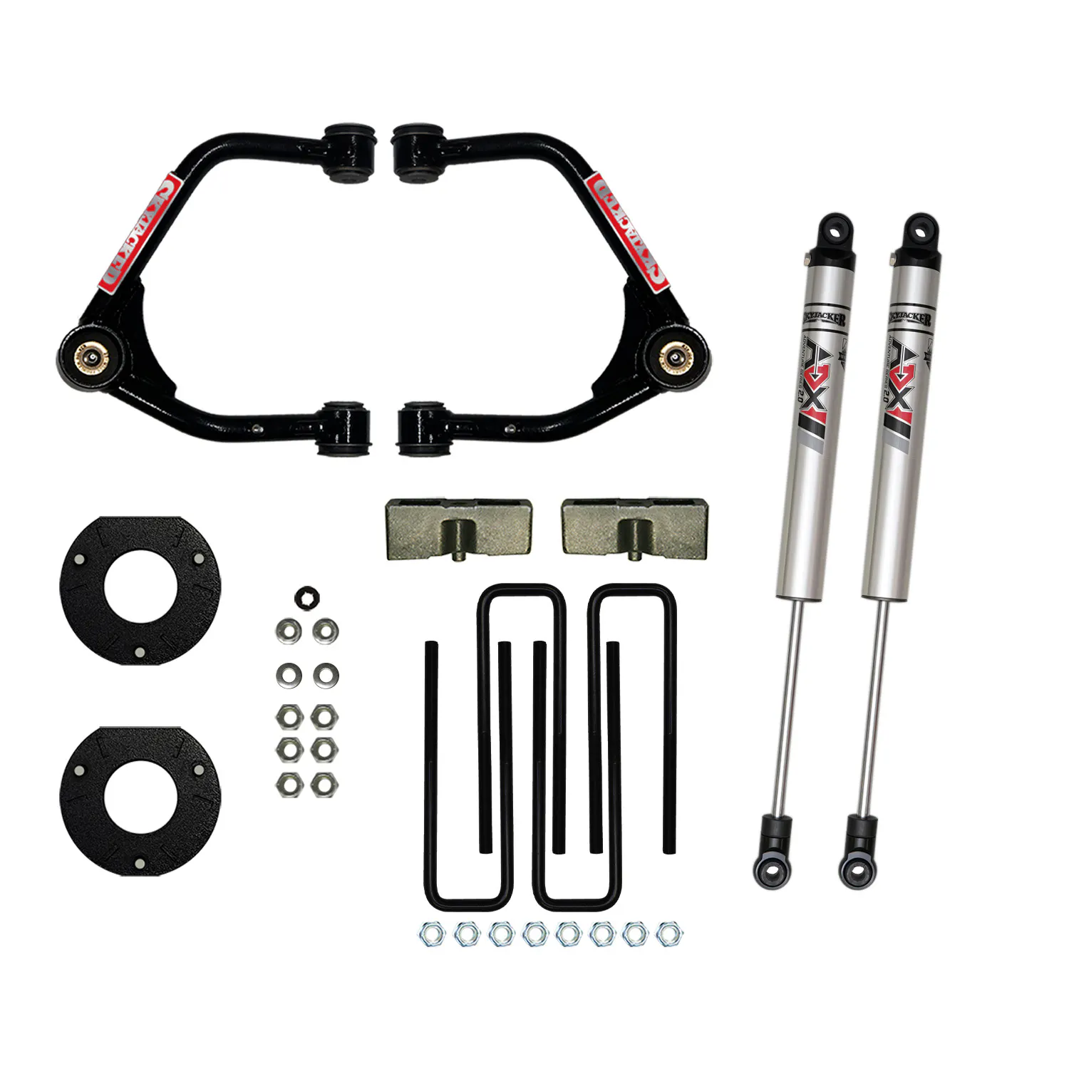 Skyjacker 3.5 in. Suspension Lift Kit With ADX M2.0 Aluminum Monotube Shocks.