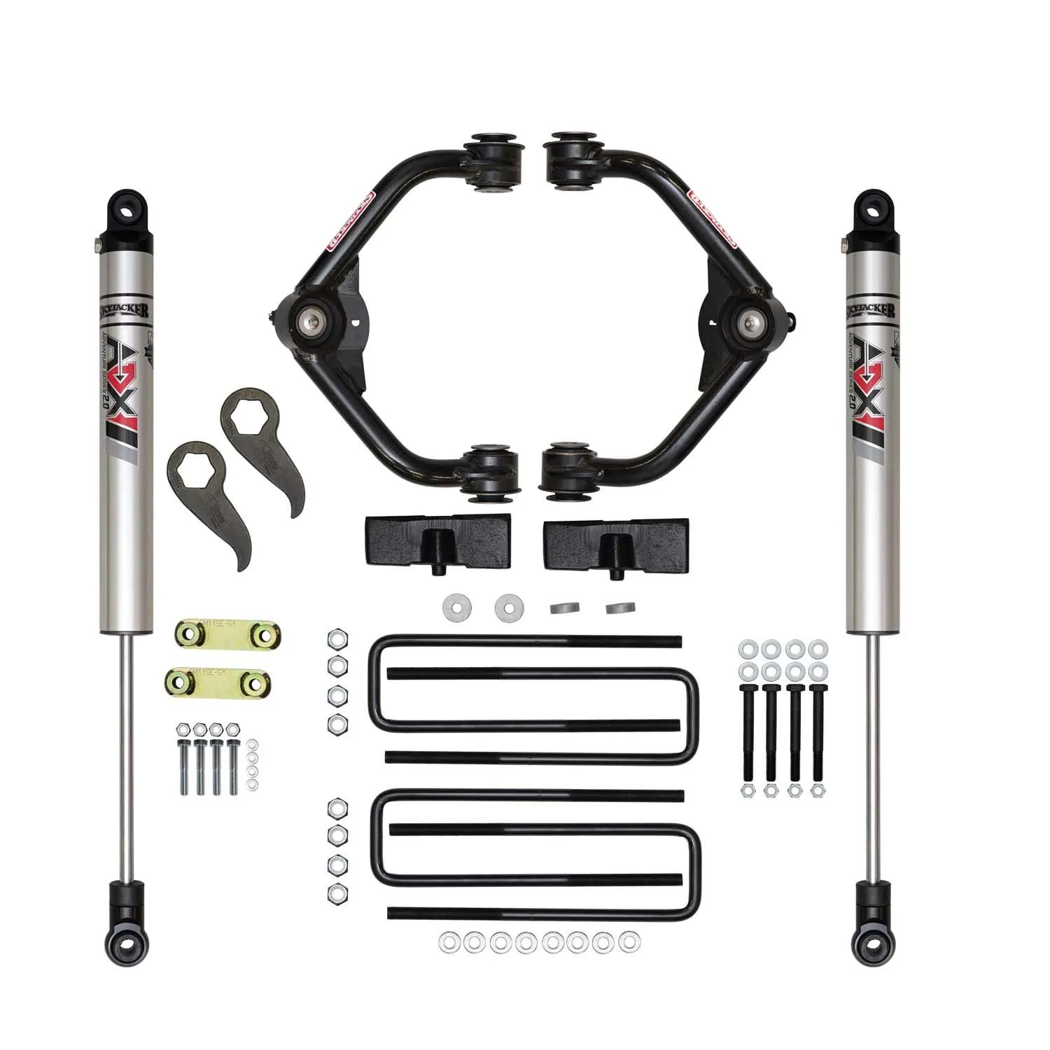 Skyjacker 3-3.5 in. Suspension Lift Kit With ADX M2.0 Aluminum Monotube Shocks.