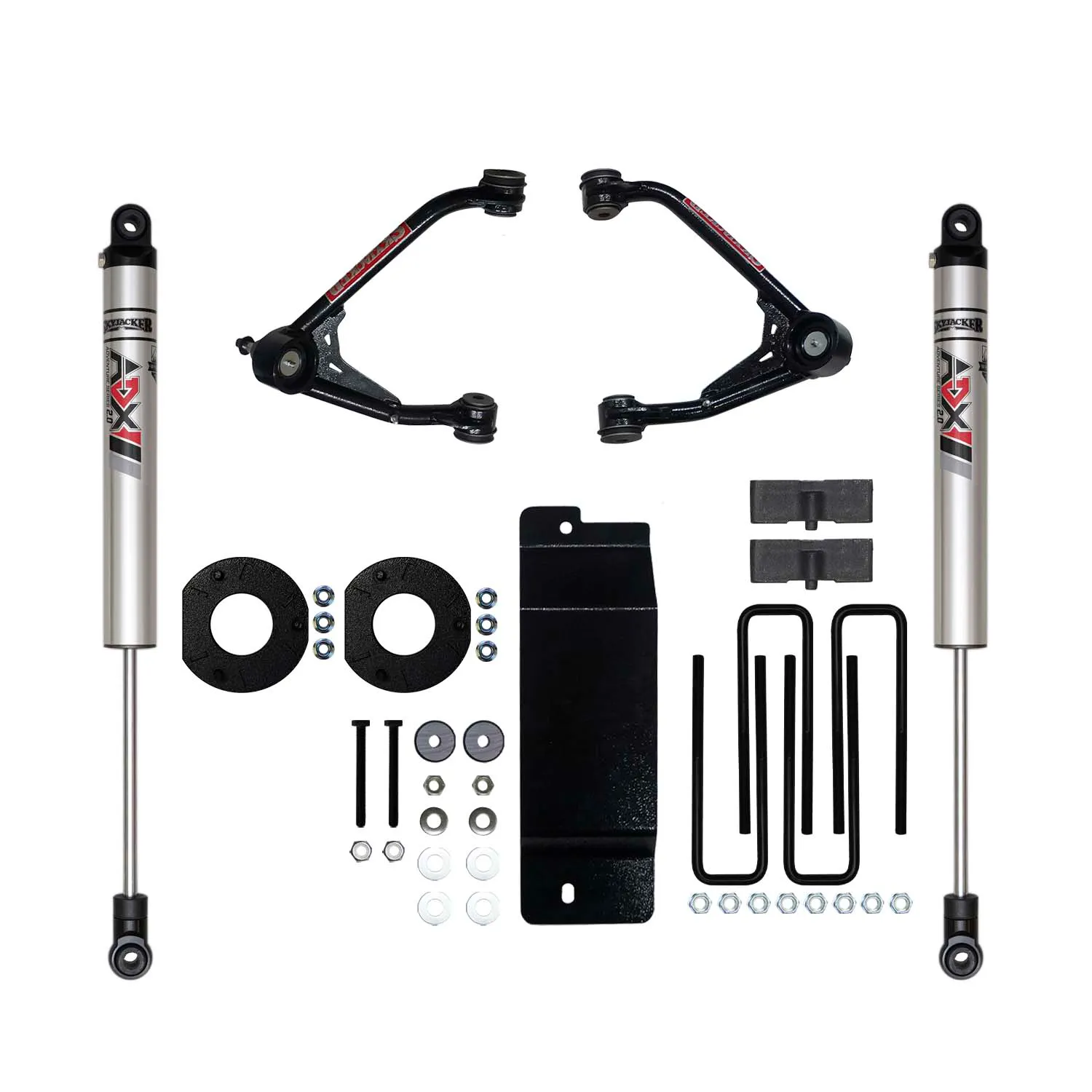 Skyjacker 3.5 in. Suspension Lift Kit With ADX M2.0 Aluminum Monotube Shocks.
