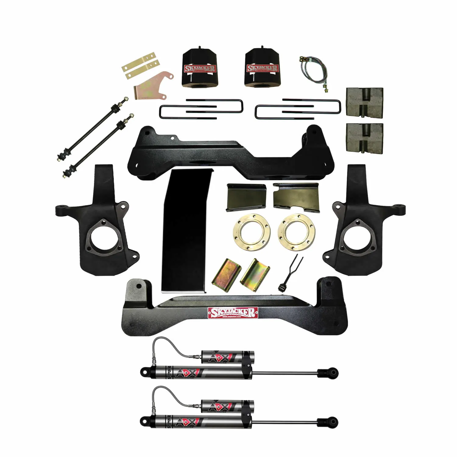 Skyjacker 6 In. Suspension Lift Kit With ADX 2.0 Remote Reservoir Shocks.
