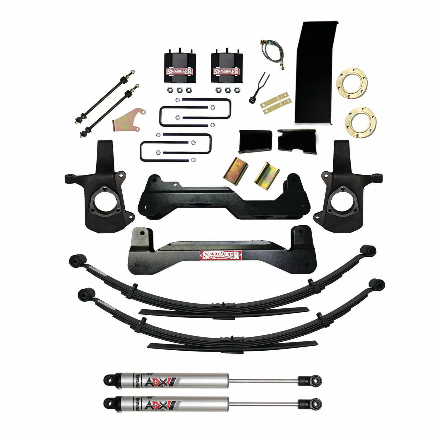Skyjacker 6 in. Suspension Lift Kit With ADX M2.0 Aluminum Monotube Shocks.