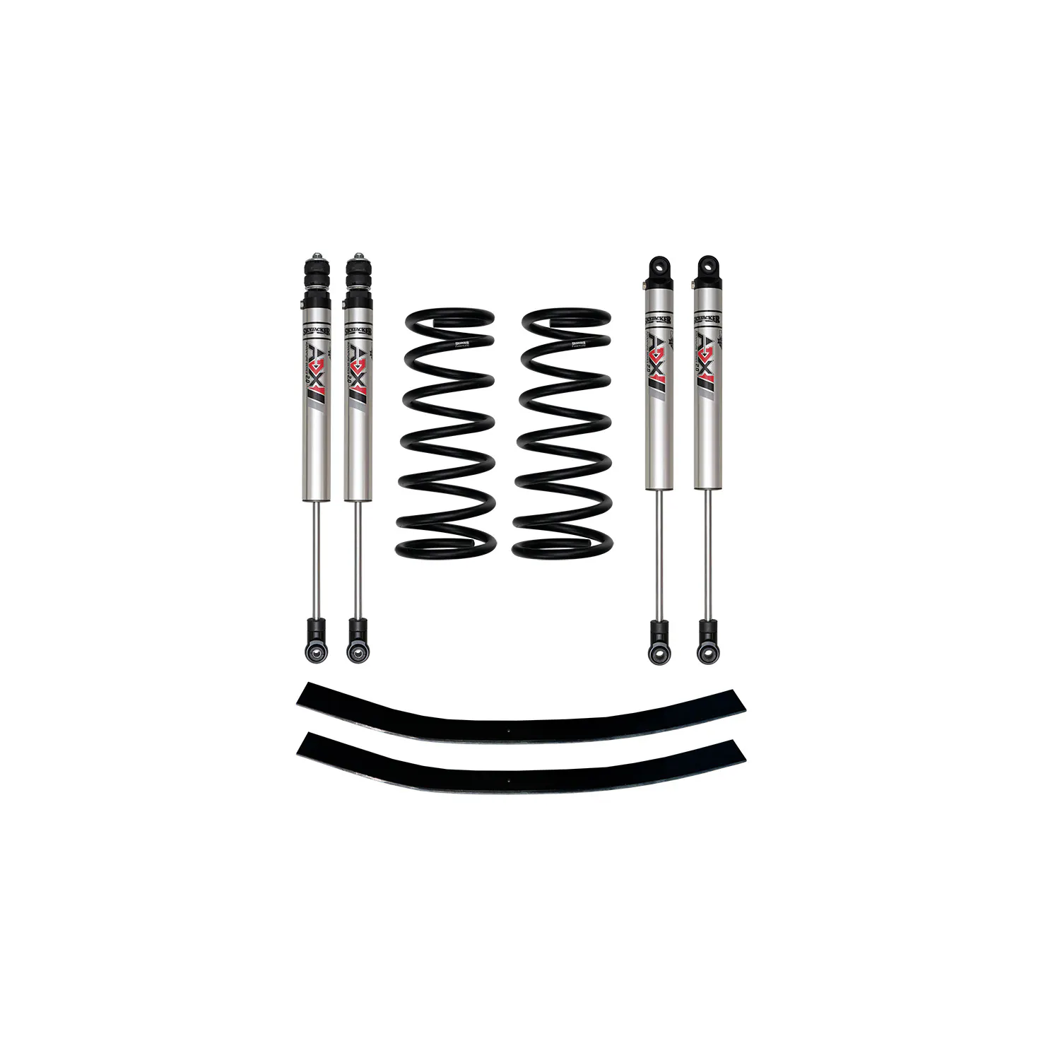 Skyjacker 2 in. Suspension Lift Kit With ADX M2.0 Aluminum Monotube Shocks.