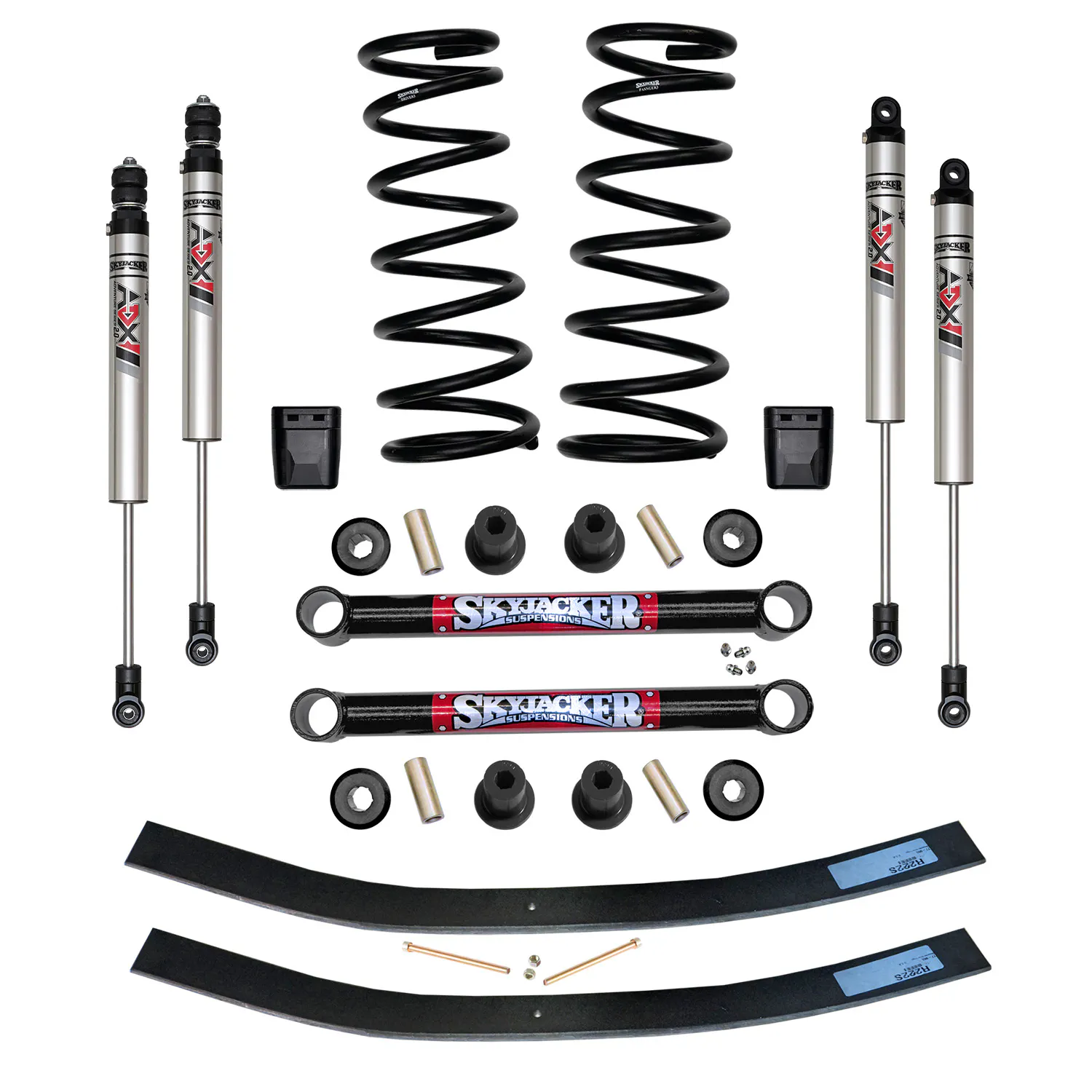 Skyjacker 3 in. Suspension Lift Kit With ADX M2.0 Aluminum Monotube Shocks.