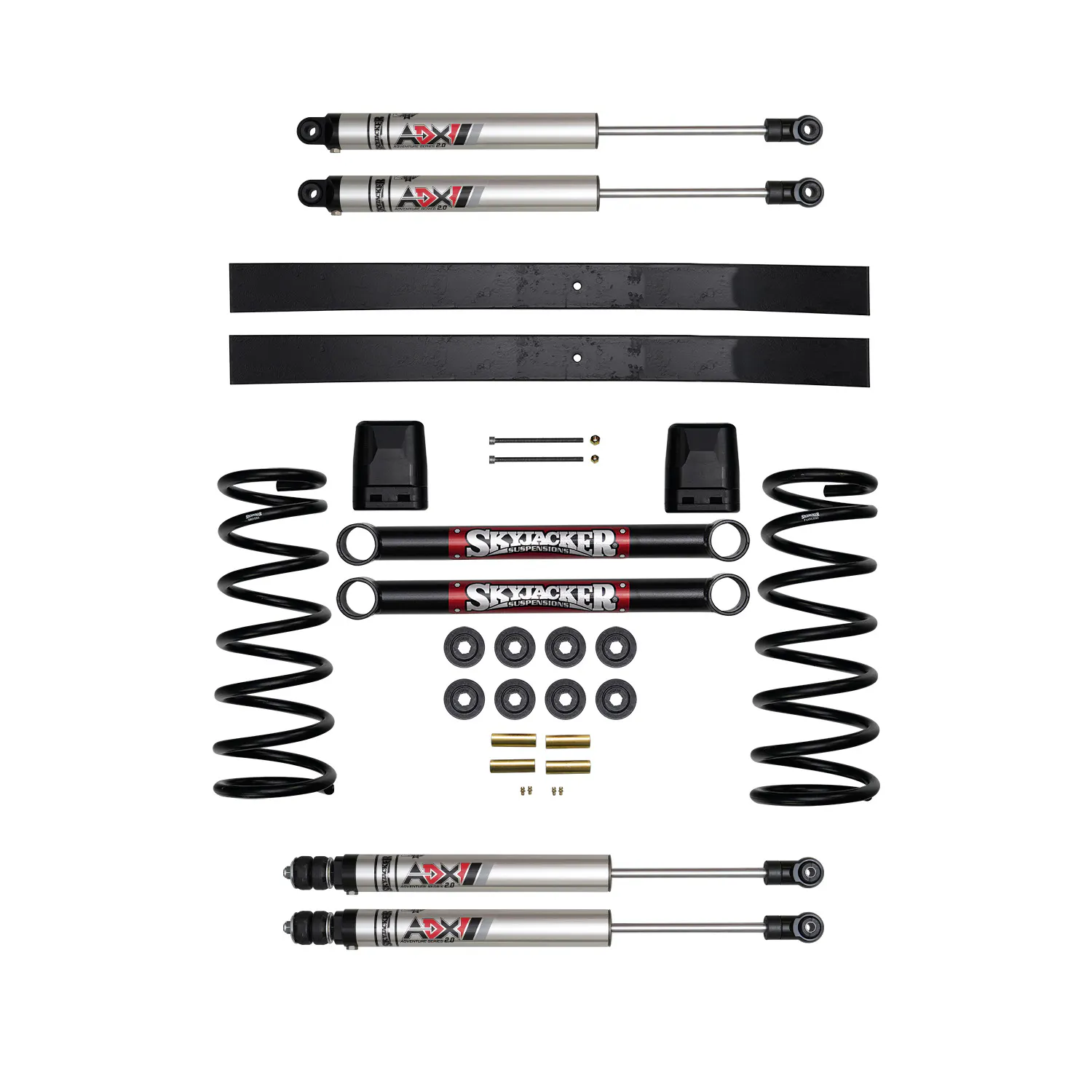 Skyjacker 3 in. Suspension Lift Kit With ADX M2.0 Aluminum Monotube Shocks.