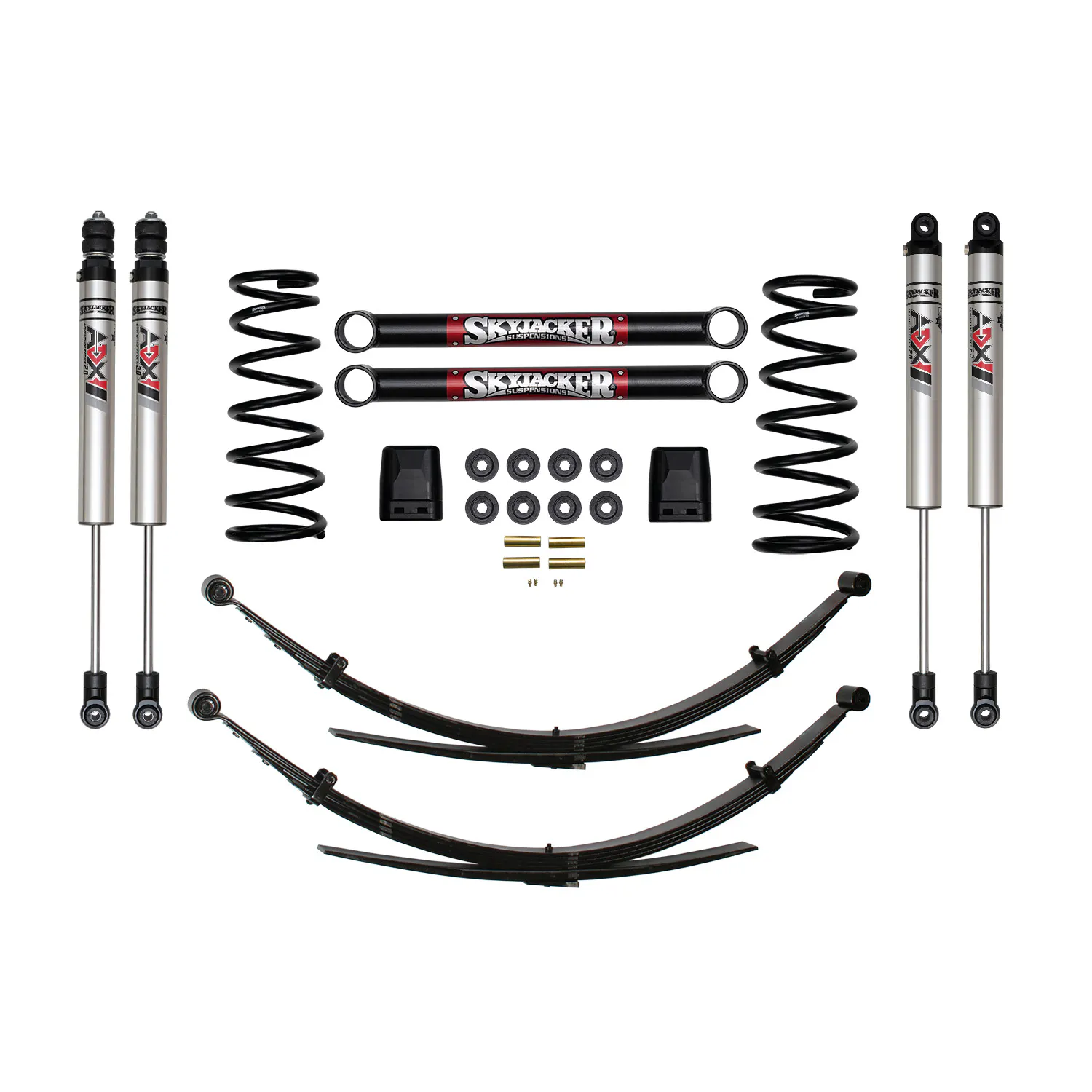 Skyjacker 3 in. Suspension Lift Kit With ADX M2.0 Aluminum Monotube Shocks.