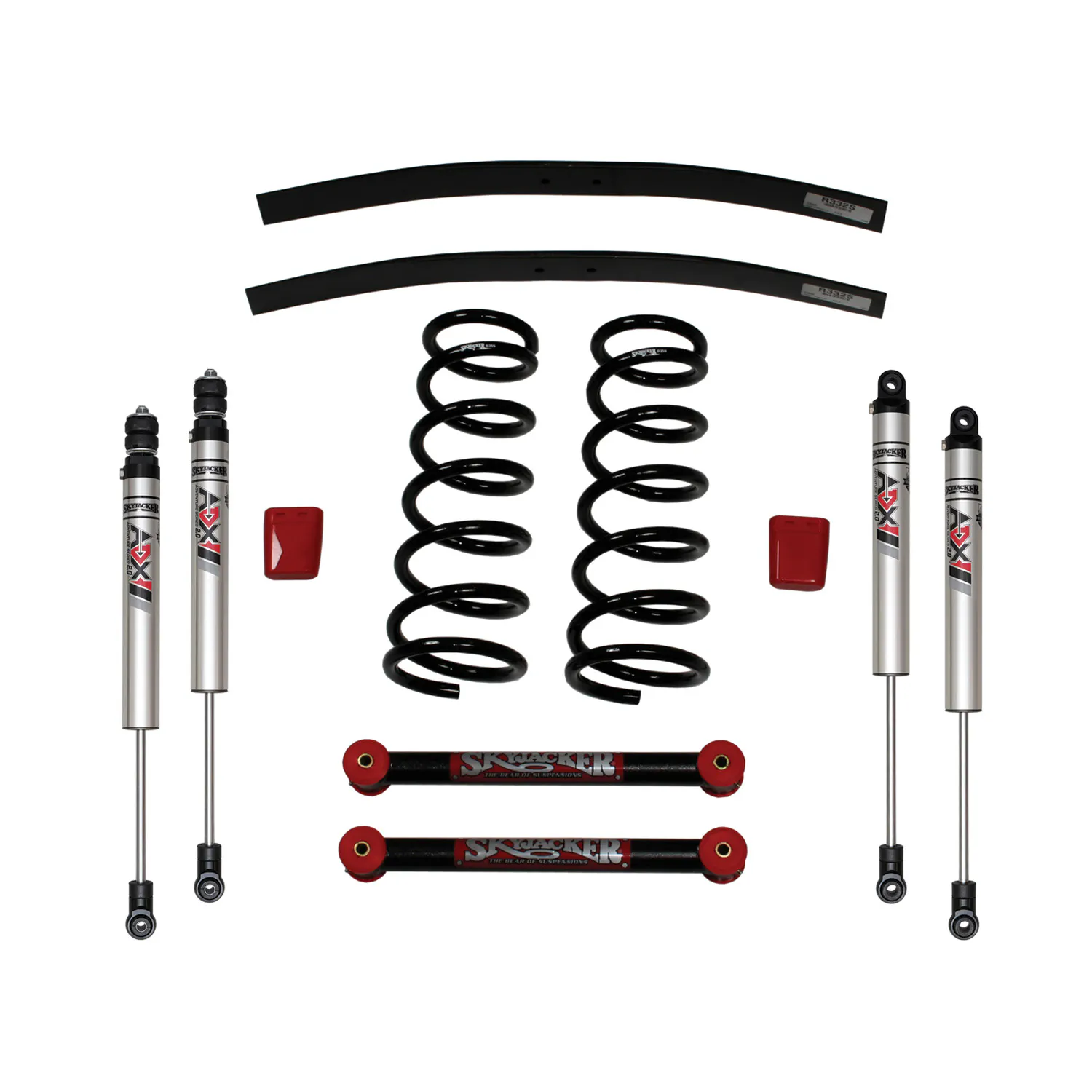 Skyjacker 3 in. Suspension Lift Kit With ADX M2.0 Aluminum Monotube Shocks.