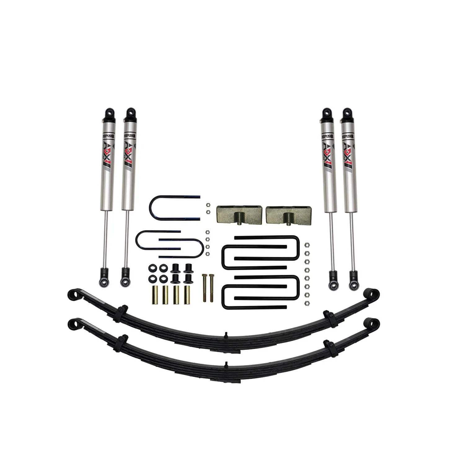 Skyjacker 4 in. Suspension Lift Kit With ADX M2.0 Aluminum Monotube Shocks.