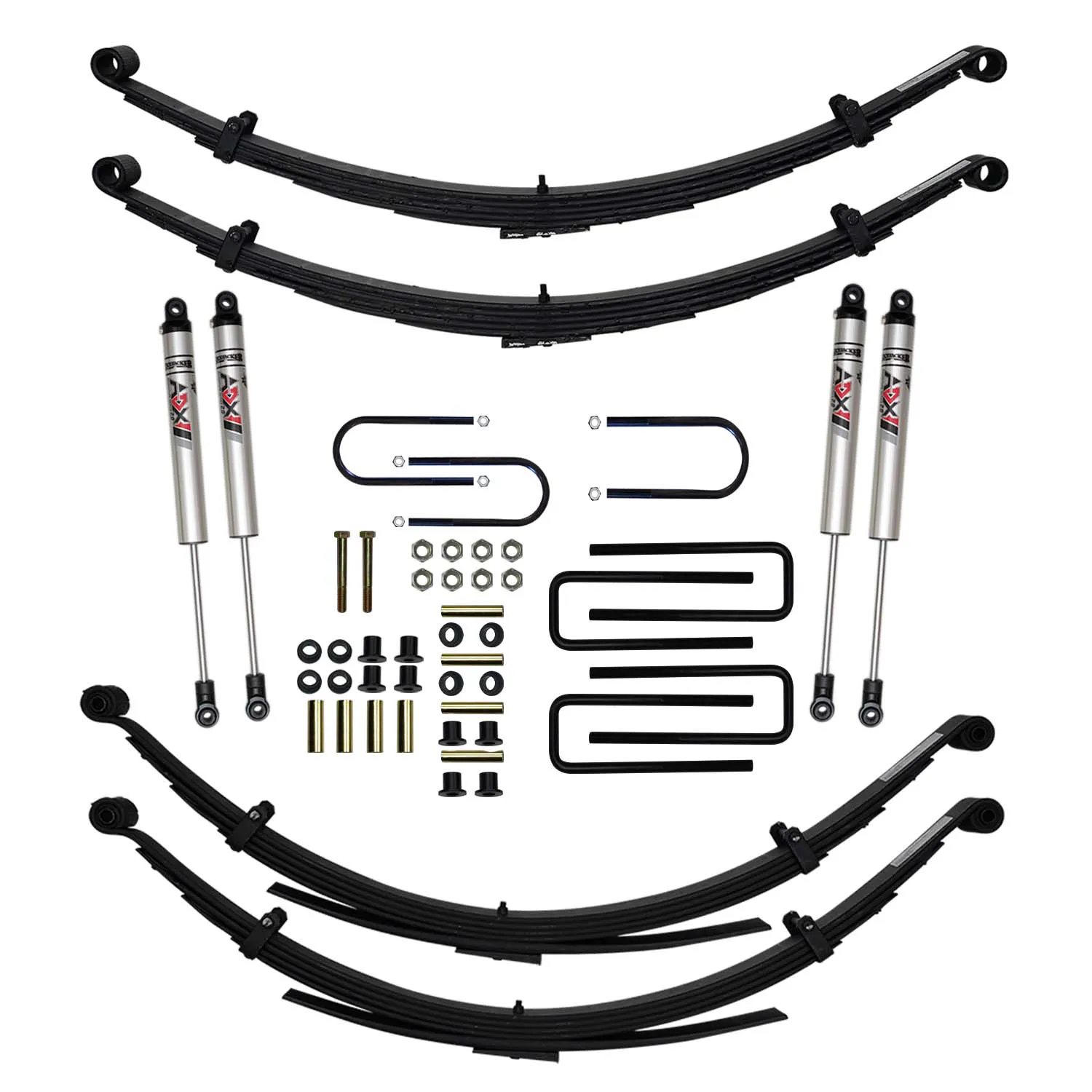 Skyjacker 4 in. Suspension Lift Kit With ADX M2.0 Aluminum Monotube Shocks.