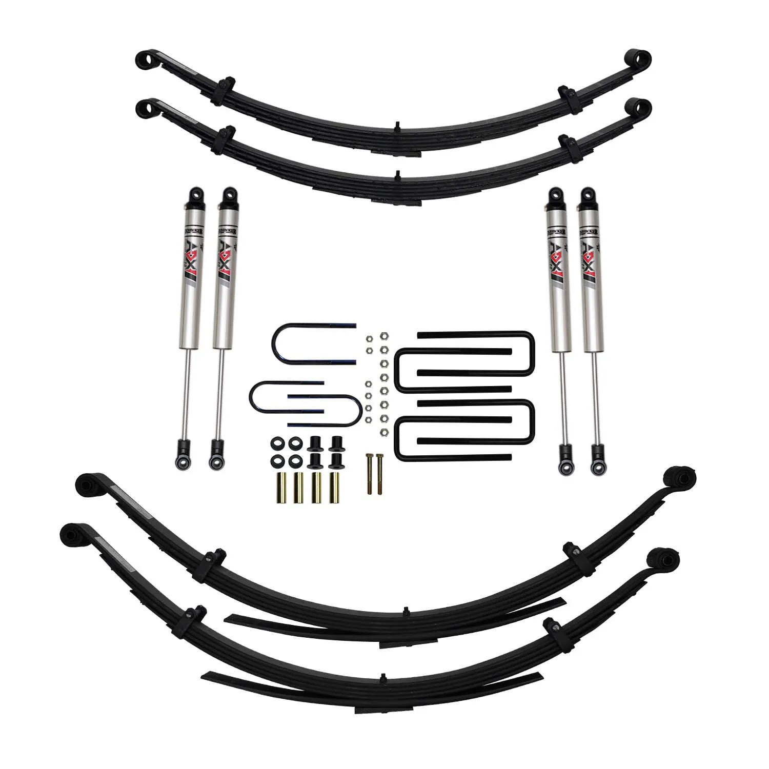 Skyjacker 4 in. Suspension Lift Kit With ADX M2.0 Aluminum Monotube Shocks.