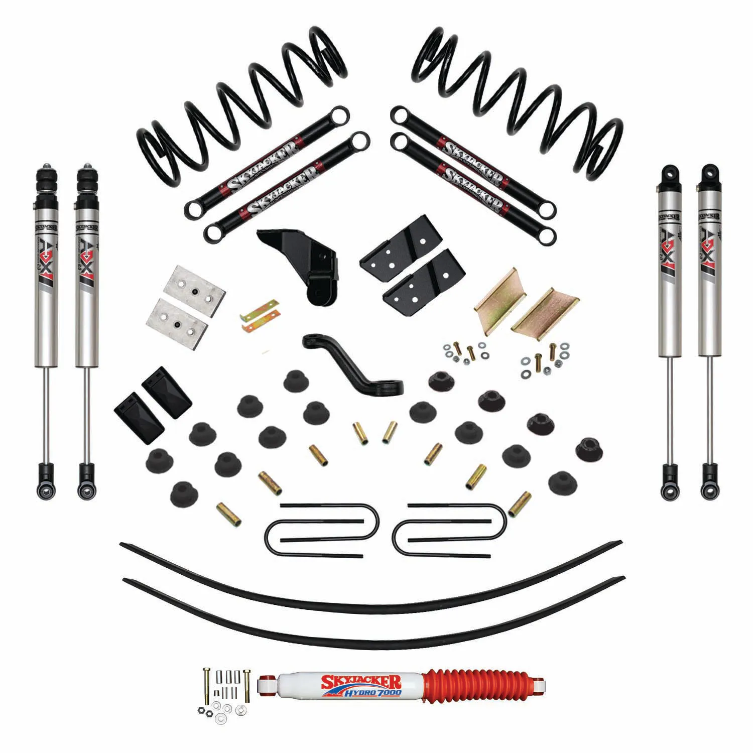 Skyjacker 6 in. Suspension Lift Kit With ADX M2.0 Aluminum Monotube Shocks.