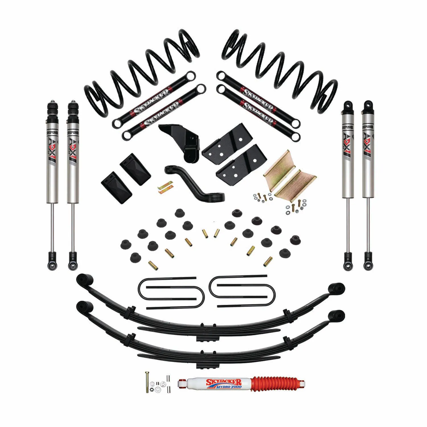 Skyjacker 5 in. Suspension Lift Kit With ADX M2.0 Aluminum Monotube Shocks.