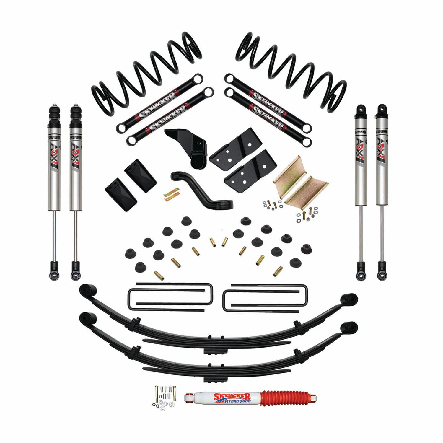 Skyjacker 5 in. Suspension Lift Kit With ADX M2.0 Aluminum Monotube Shocks.