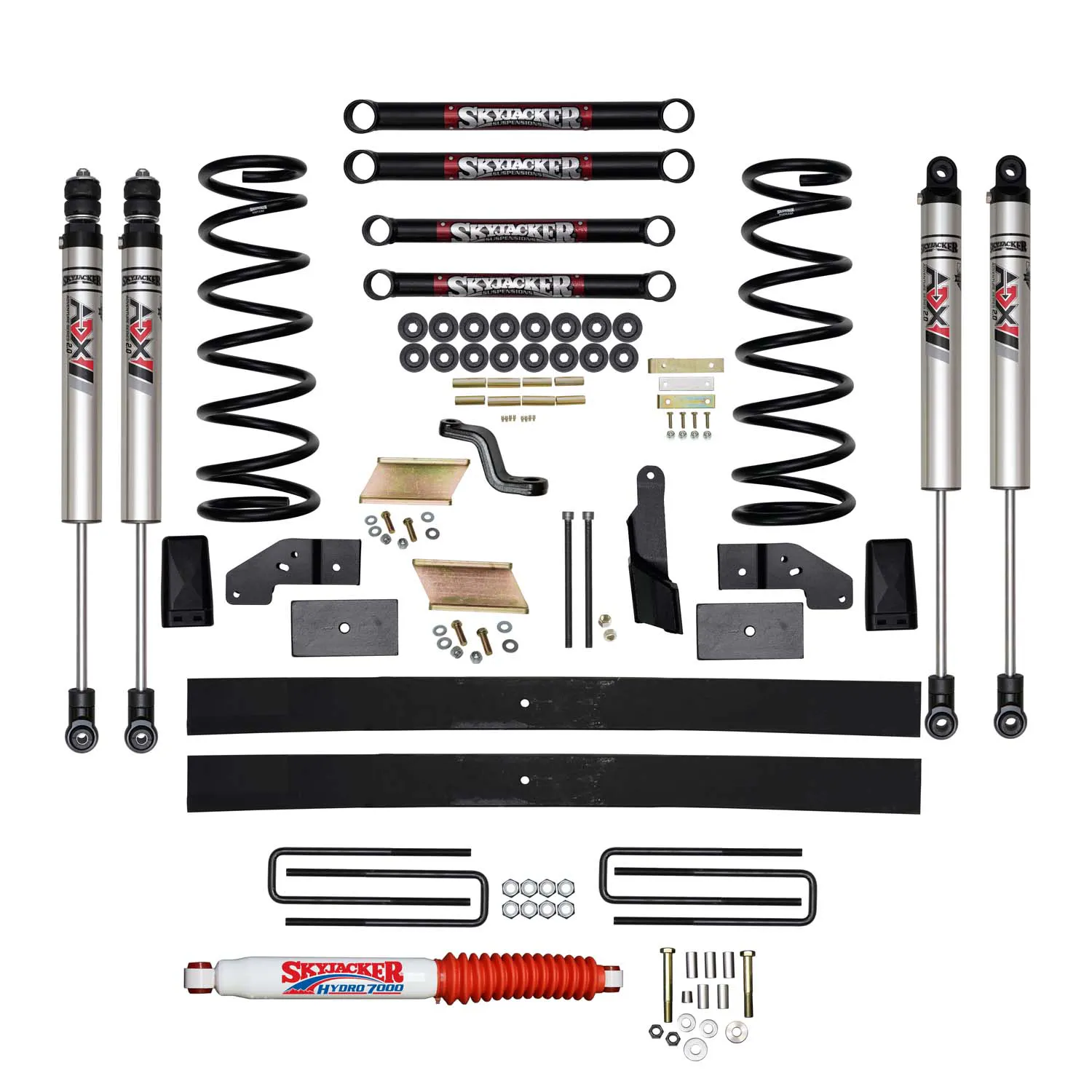 Skyjacker 5 in. Suspension Lift Kit With ADX M2.0 Aluminum Monotube Shocks.